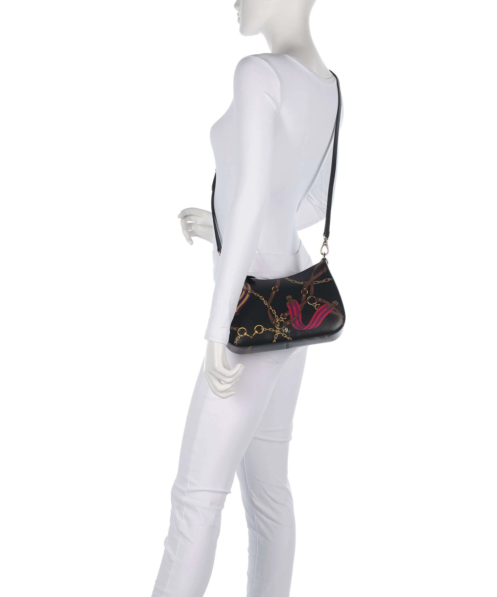 Lauren Ralph Lauren Danni 26 Shoulder bag holiday equestrian belting/black - Image 3