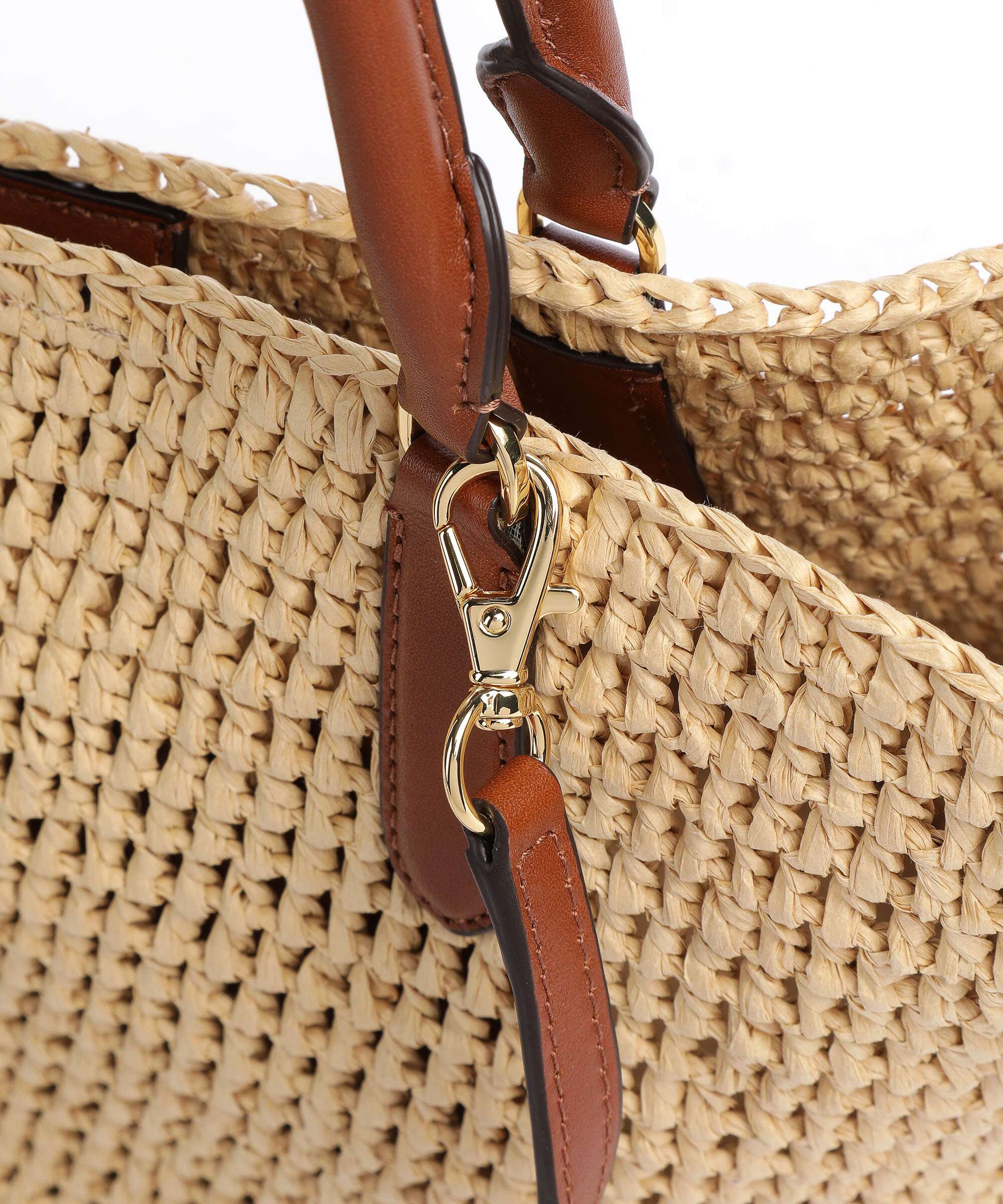 Lauren Ralph Lauren Daphney 20 Straw Handbag natural/lauren tan - Image 4
