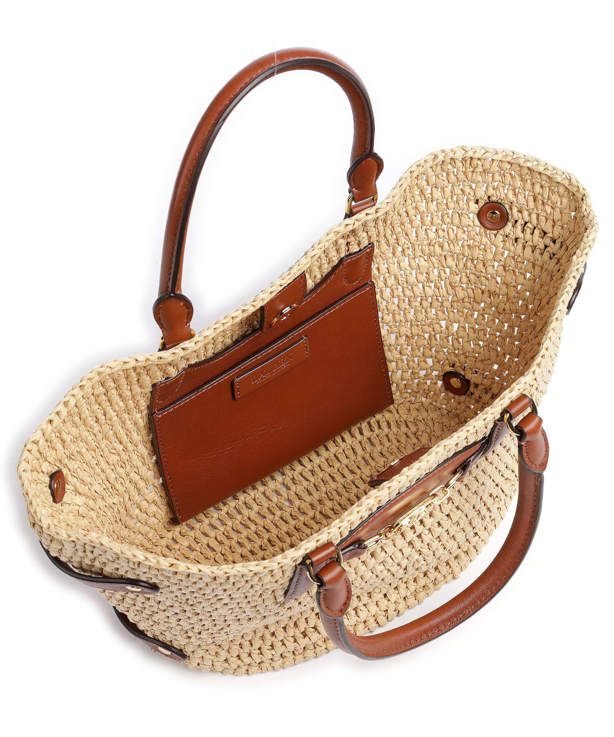 Lauren Ralph Lauren Daphney 20 Straw Handbag natural/lauren tan - Image 5