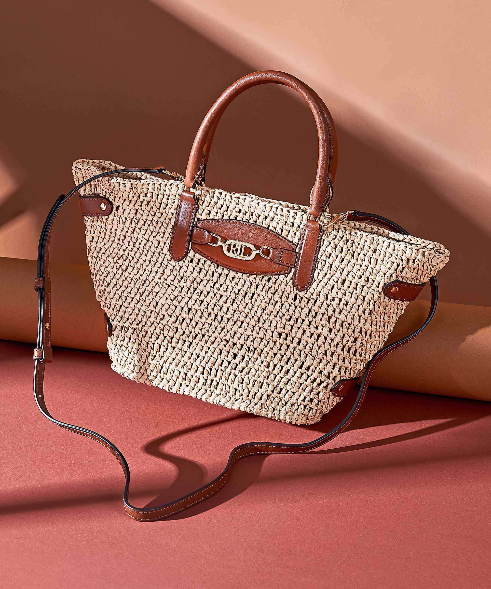 Lauren Ralph Lauren Daphney 20 Straw Handbag natural/lauren tan - Image 6