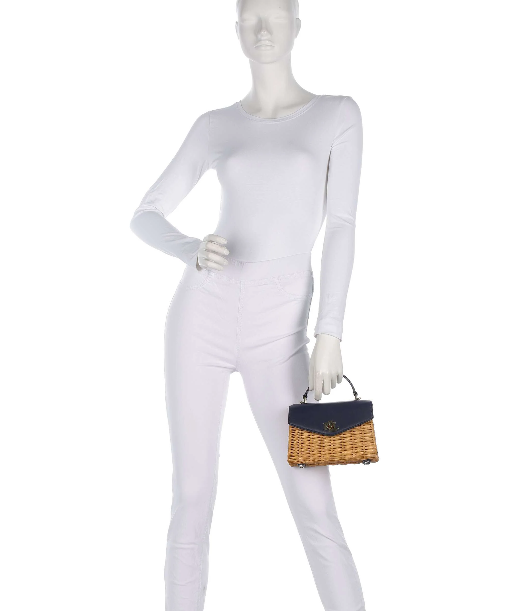 Lauren Ralph Lauren Farrah Small Handbag light walnut/refined navy - Image 3