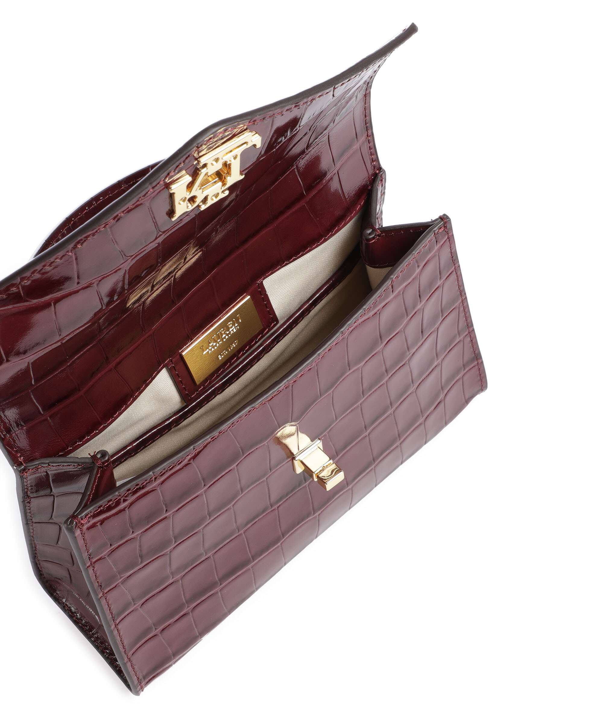 Lauren Ralph Lauren Farrah Small Handbag dark garnet - Image 6