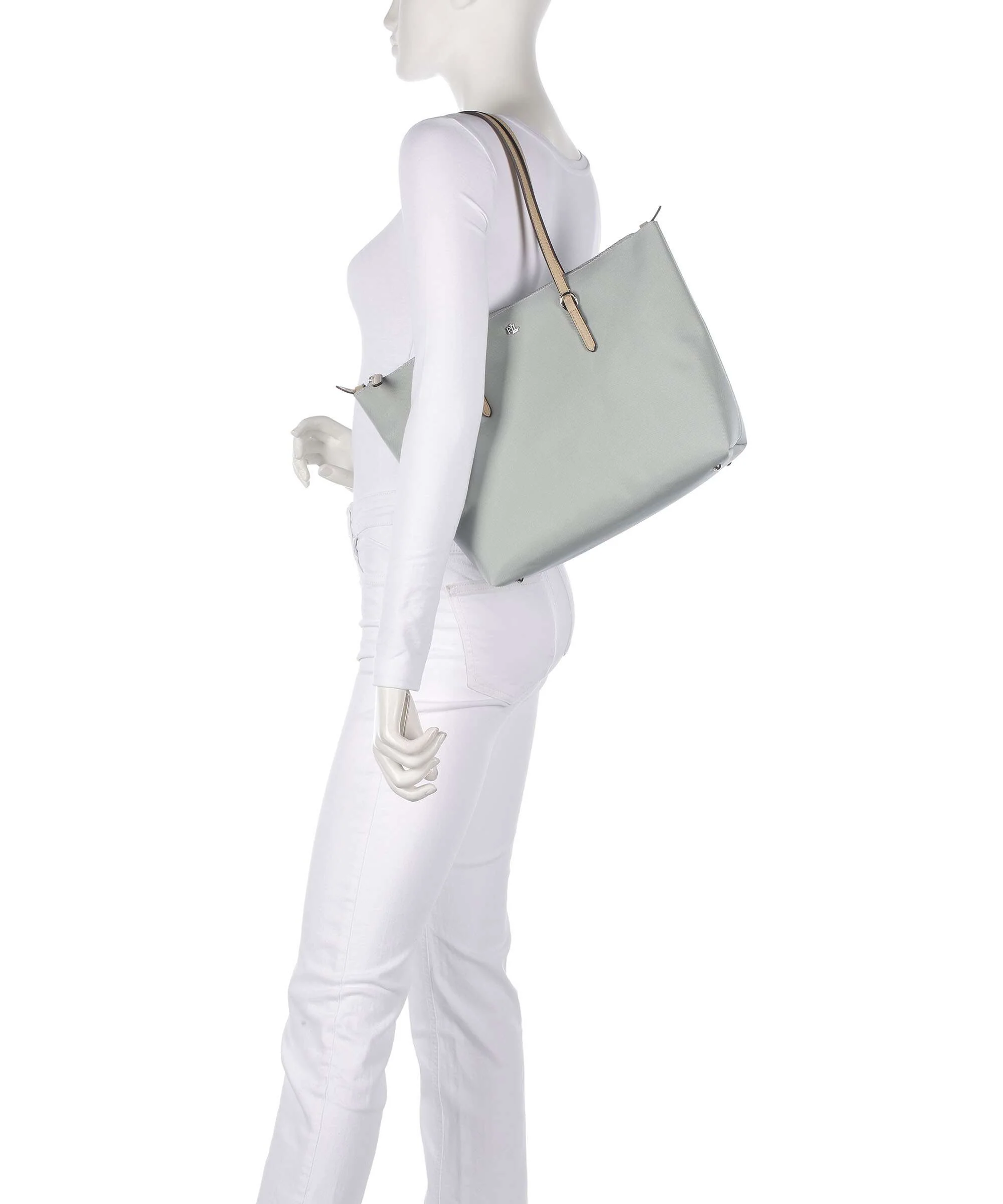 Lauren Ralph Lauren Keaton 26 Tote bag aqua pearl/sand dune - Image 3