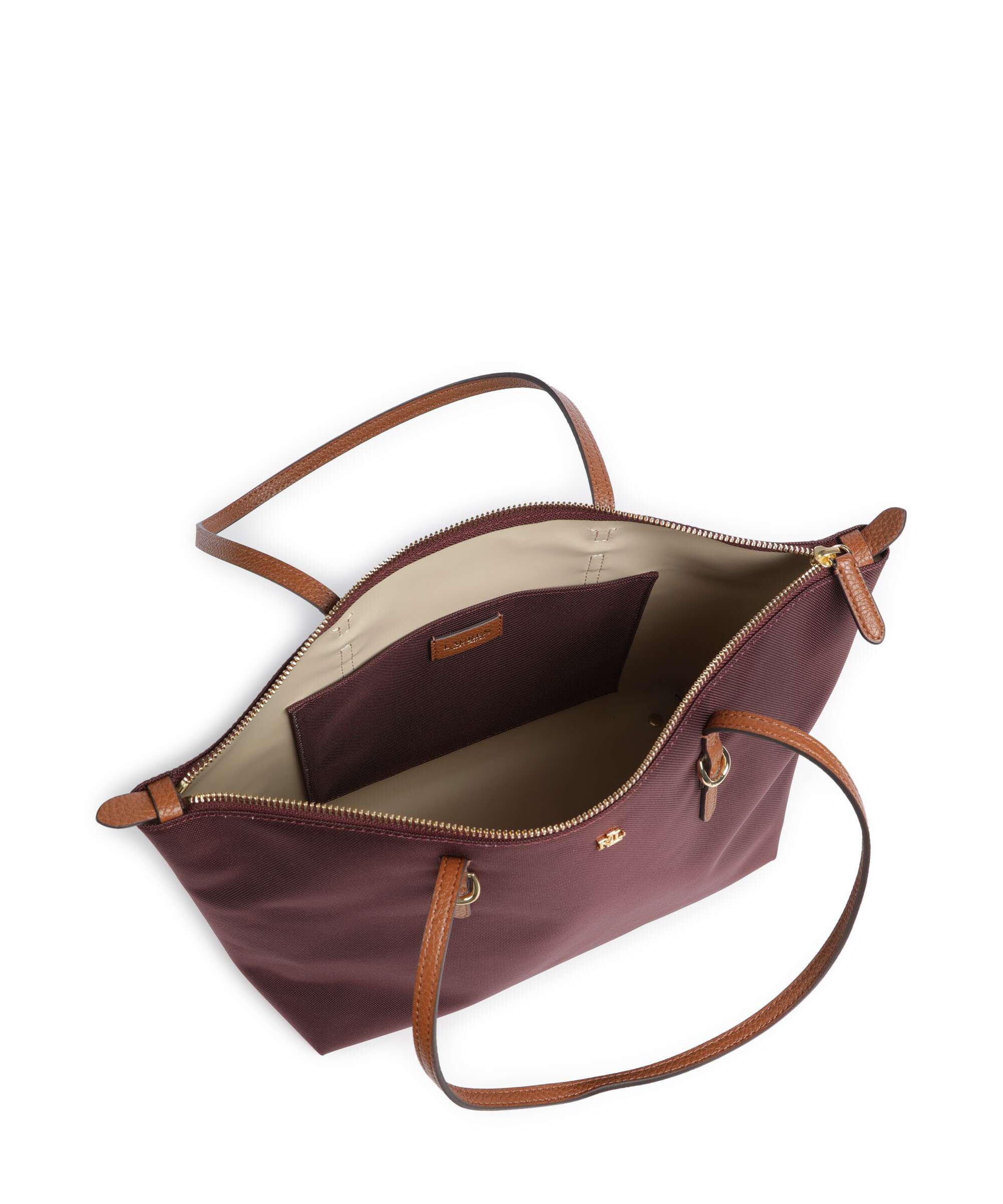 Lauren Ralph Lauren Keaton 26 Tote bag dark garnet/lauren tan - Image 5