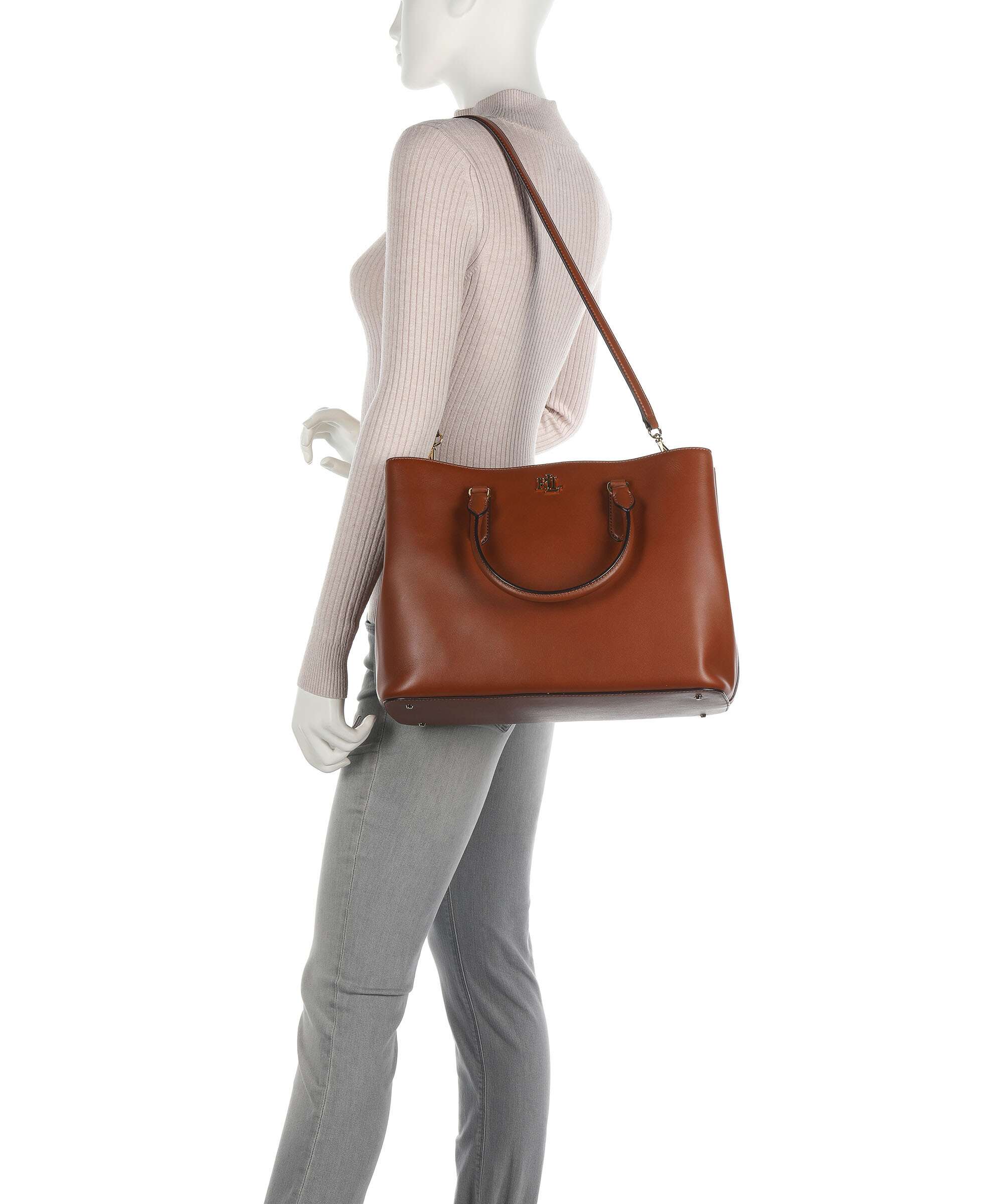 Lauren Ralph Lauren Marcy 36 Handbag tan - Image 3