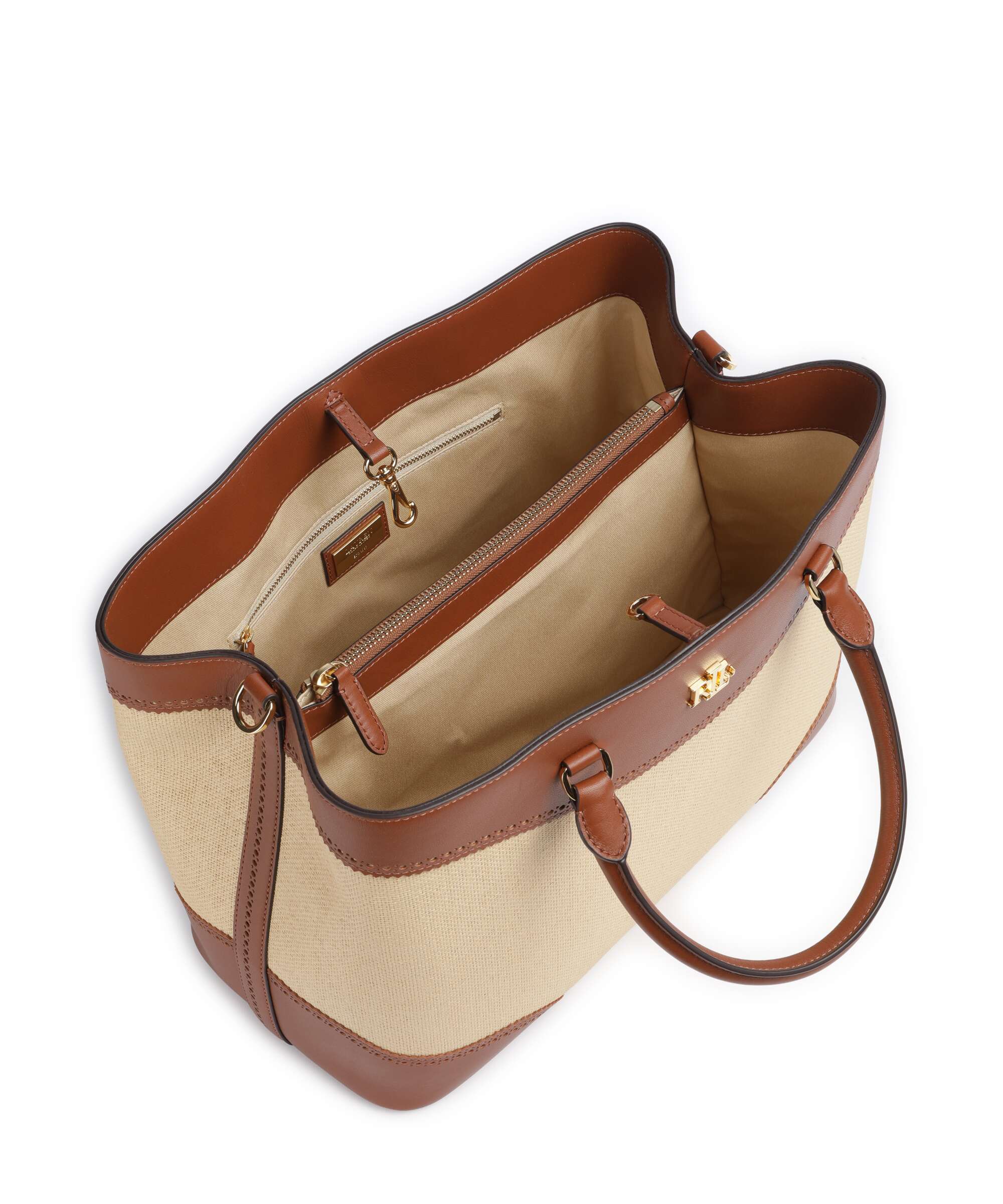 Lauren Ralph Lauren Marcy 36 Handbag dark natural/lauren tan - Image 5