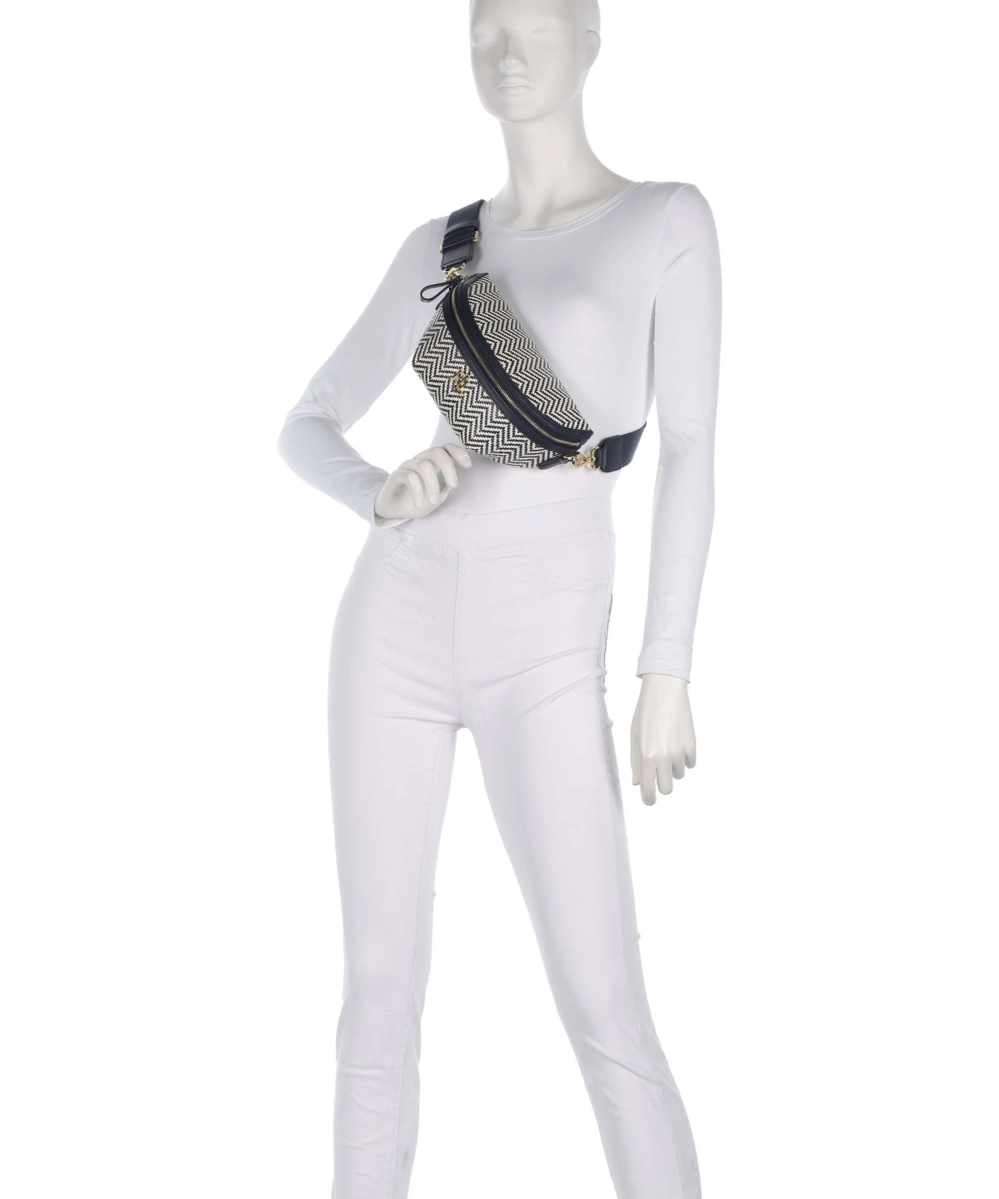 Lauren Ralph Lauren Marcy Belt bag refined navy/soft white - Image 4