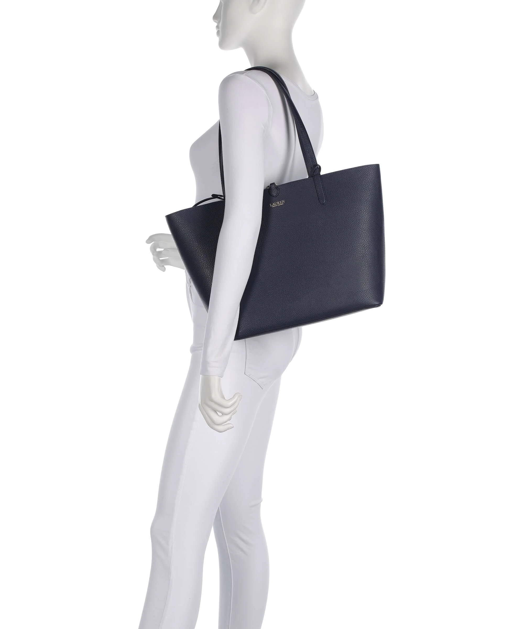 Lauren Ralph Lauren Medium Tote bag refined navy/skinny stripe - Image 3