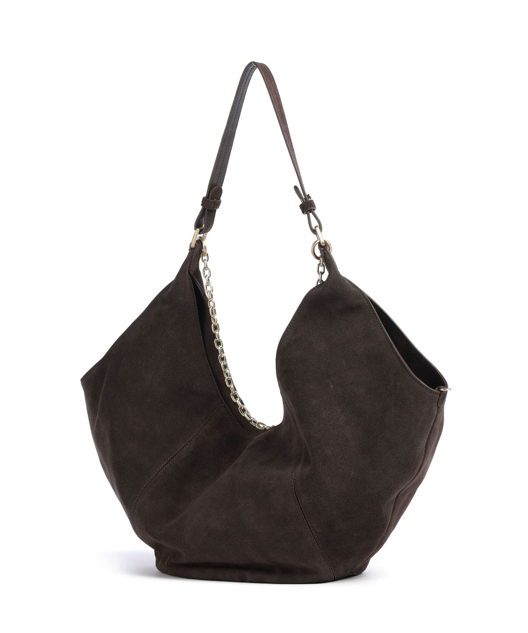 Les Visionnaires Amelie Cozy Chain Hobo bag dark brown - Image 2