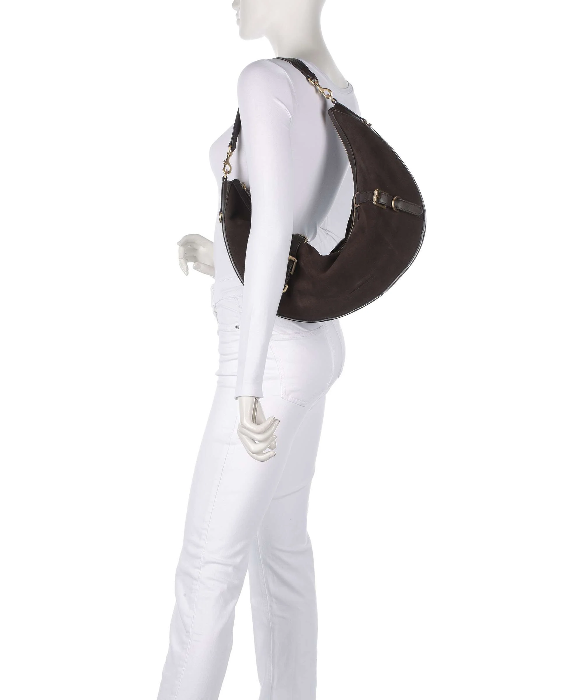 Les Visionnaires Enya Cozy Hobo bag chocolate brown - Image 3