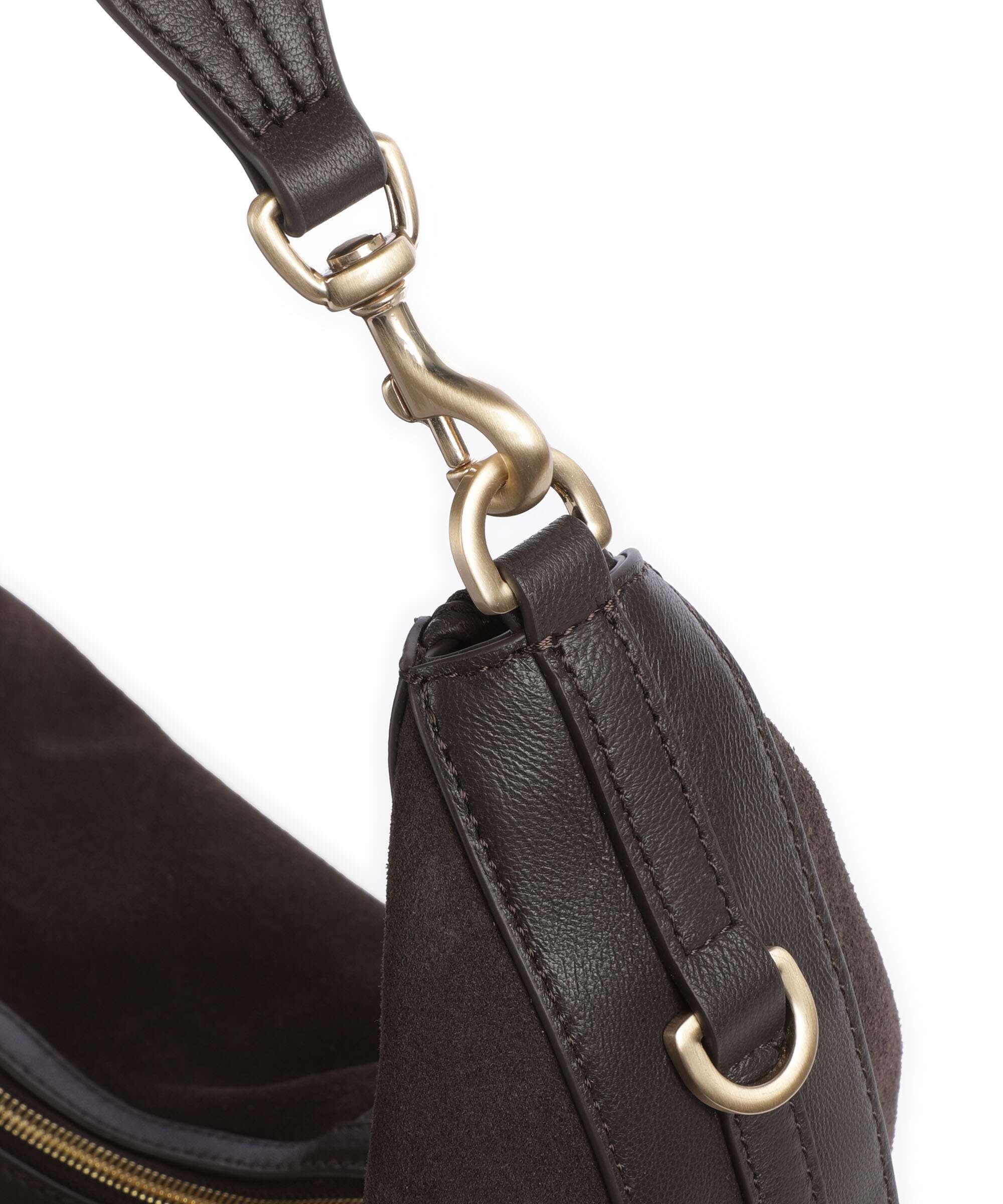 Les Visionnaires Enya Cozy Hobo bag chocolate brown - Image 4