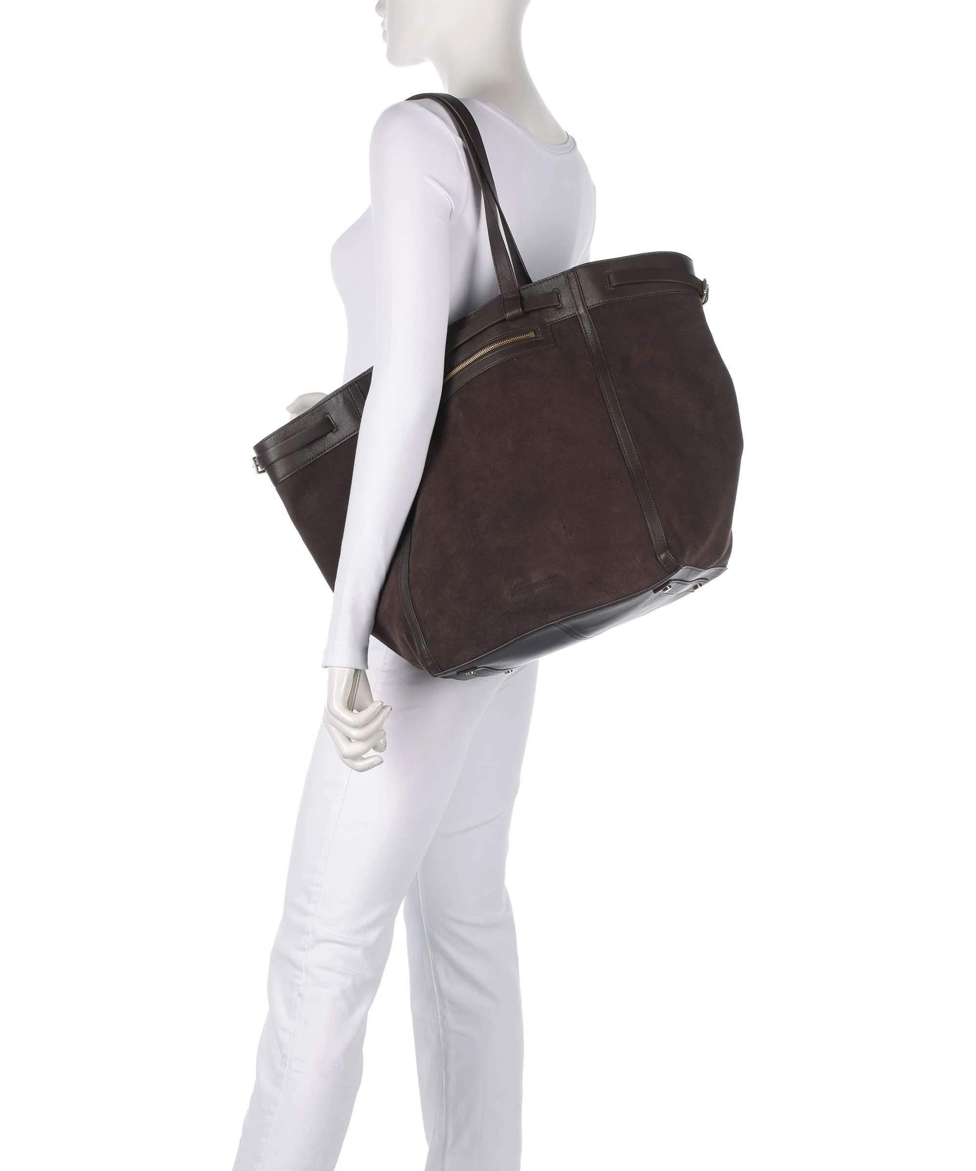 Les Visionnaires Felicia Cozy Tote bag chocolate brown - Image 3