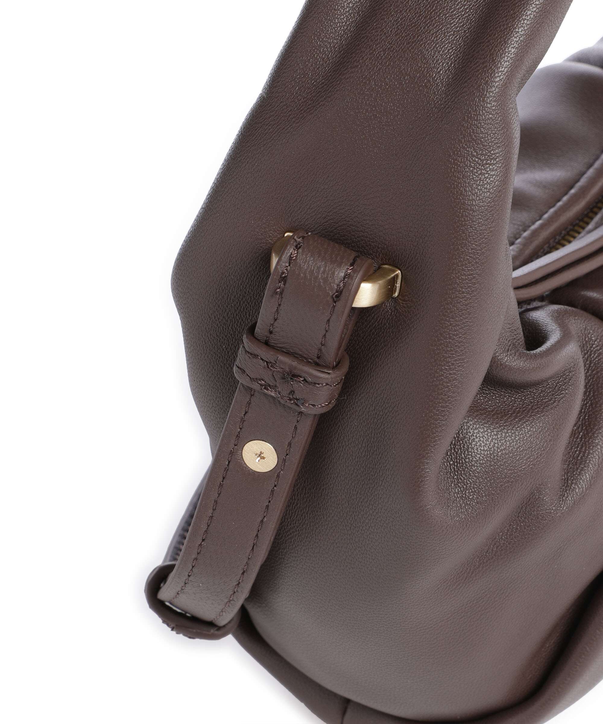 Les Visionnaires Greta Essential Silky Mini Crossbody bag chocolate - Image 4