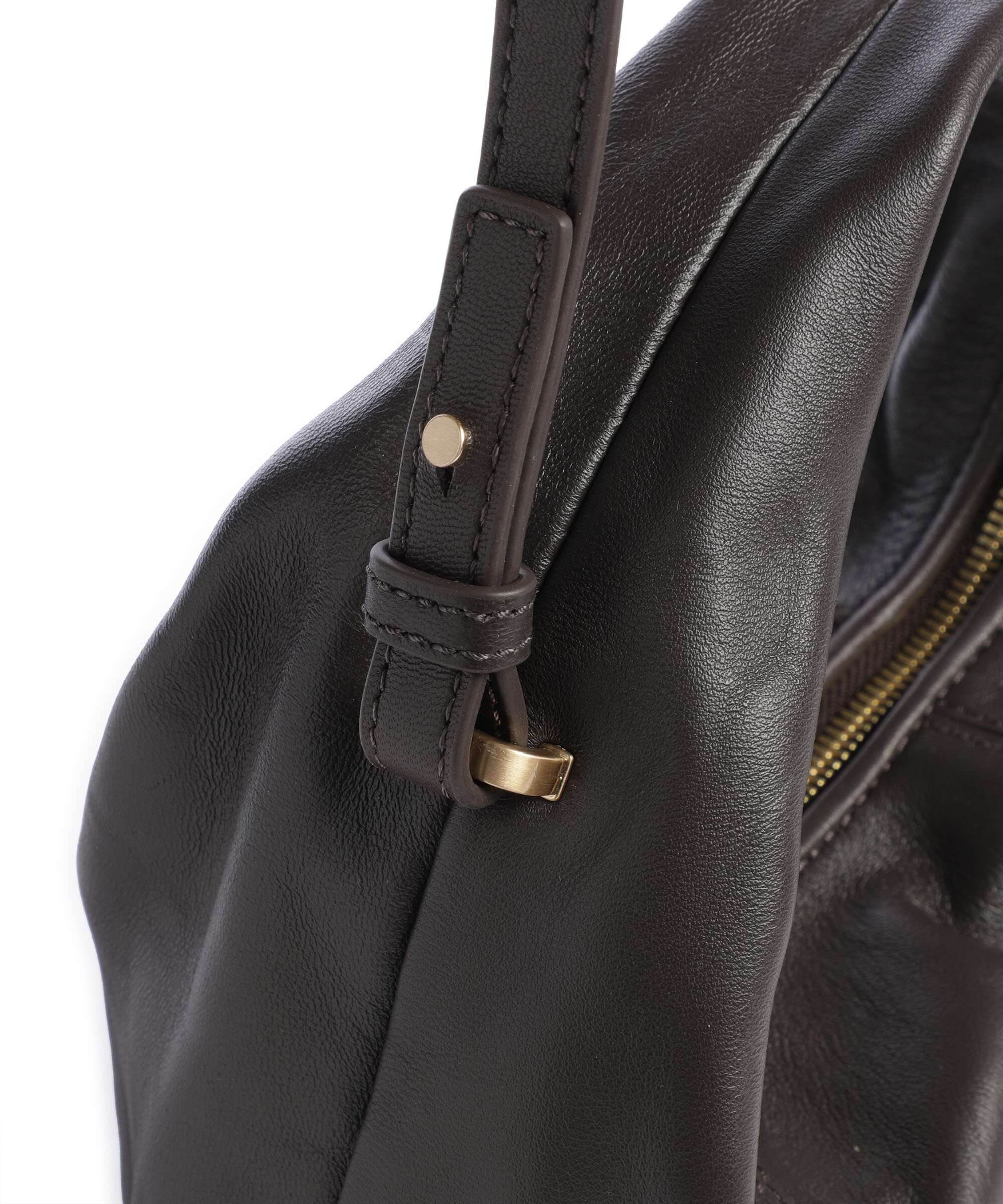 Les Visionnaires Greta Icon Cinkle Silky Handbag chocolate brown - Image 4