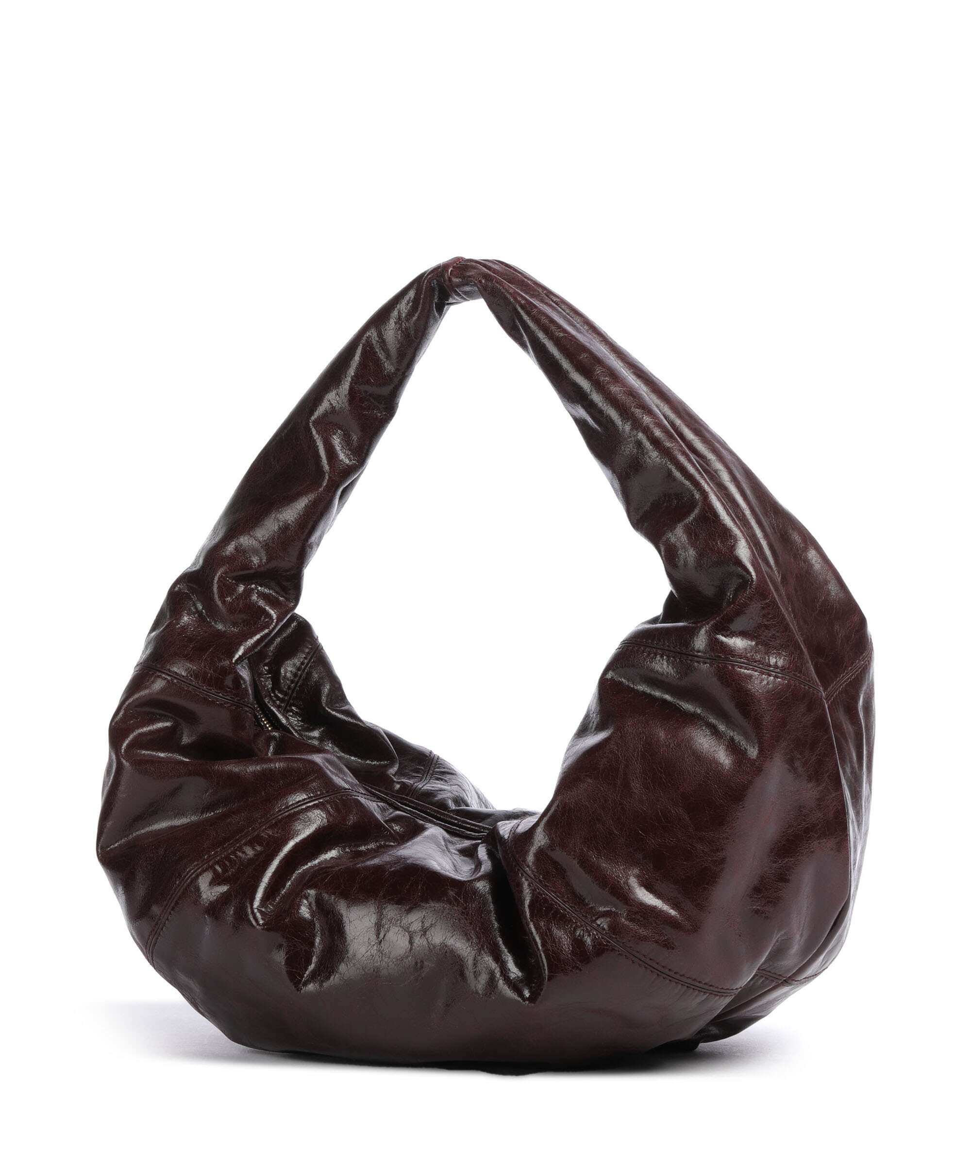 Les Visionnaires Greta Icon Crinkle Hobo bag bordeaux red - Image 2