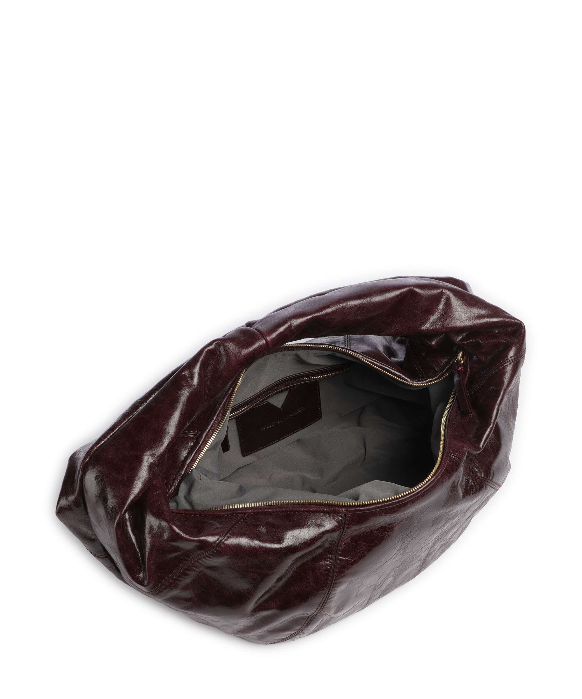 Les Visionnaires Greta Icon Crinkle Hobo bag bordeaux red - Image 5