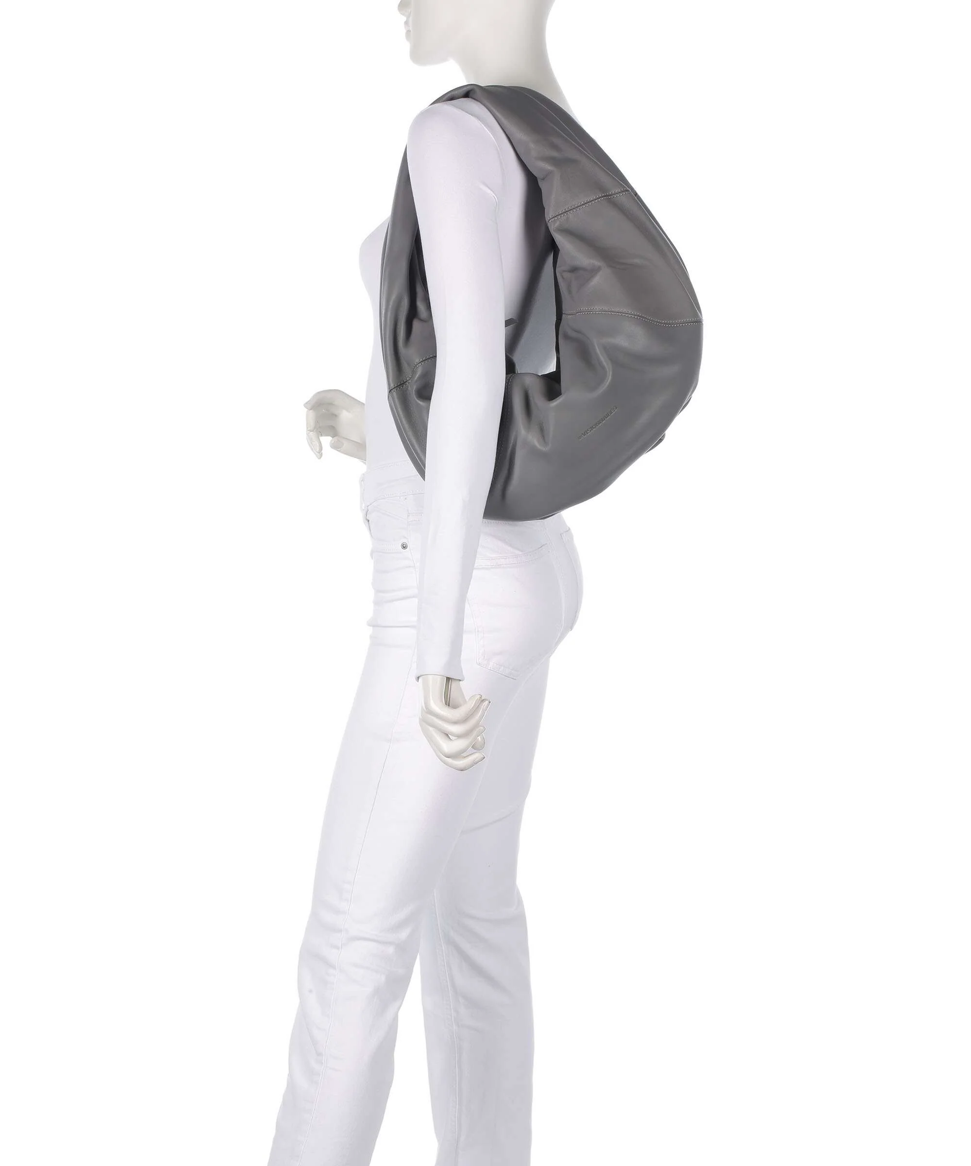 Les Visionnaires Greta Icon Silky Hobo bag titanium grey - Image 3