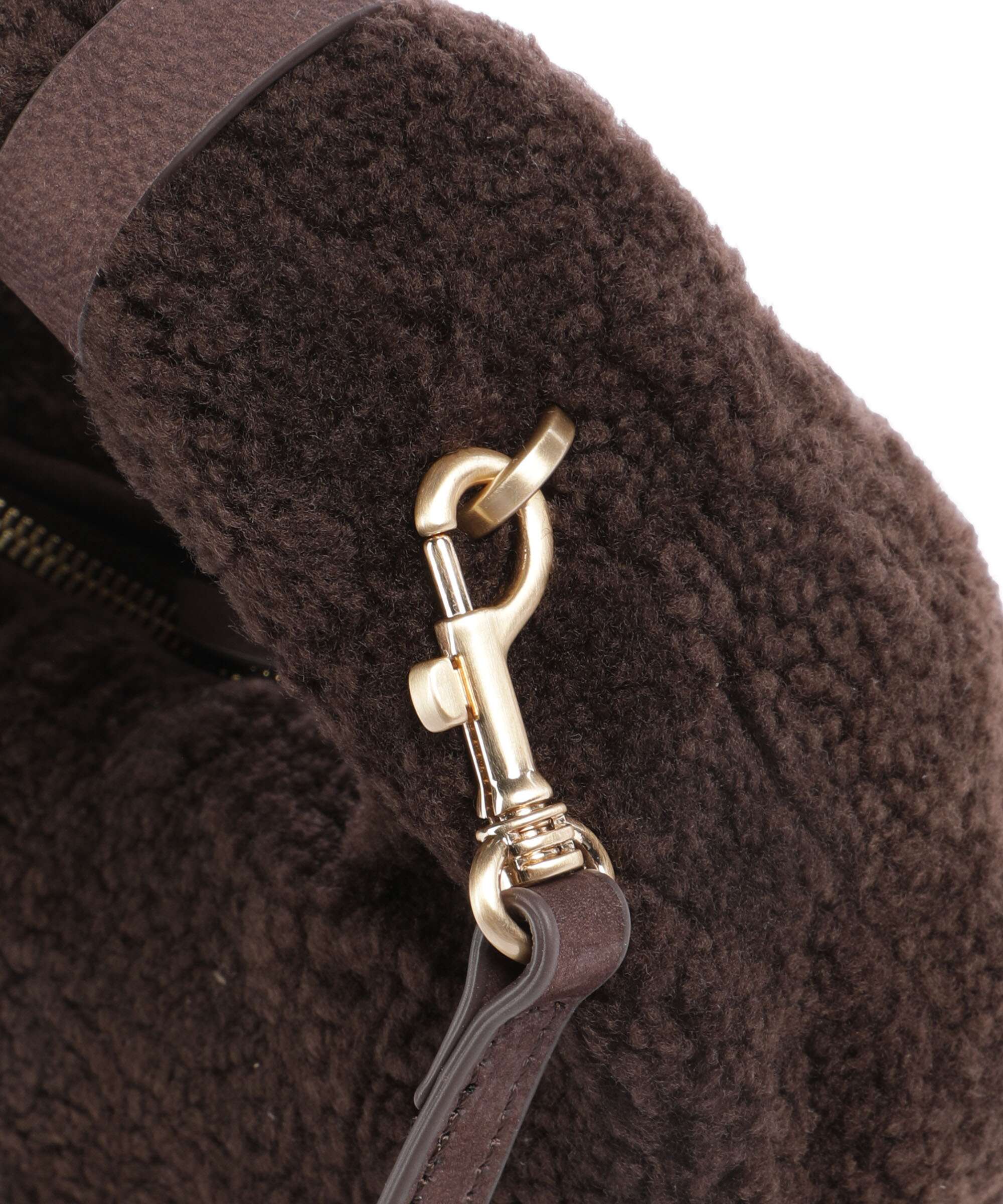 Les Visionnaires Greta Teddy Micro Crossbody bag pecan - Image 4