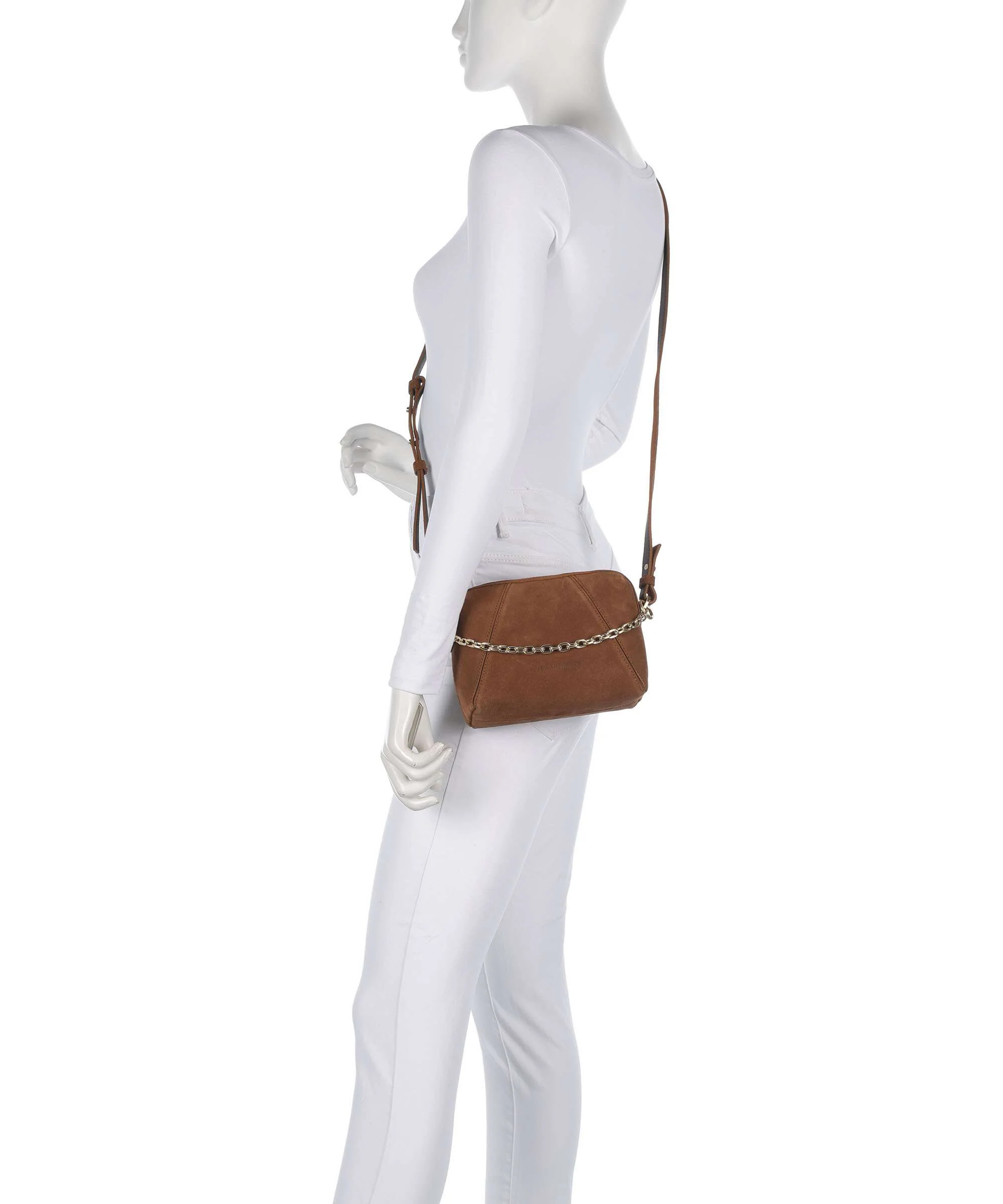 Les Visionnaires Lynn Cozy Chain Crossbody bag cognac - Image 3