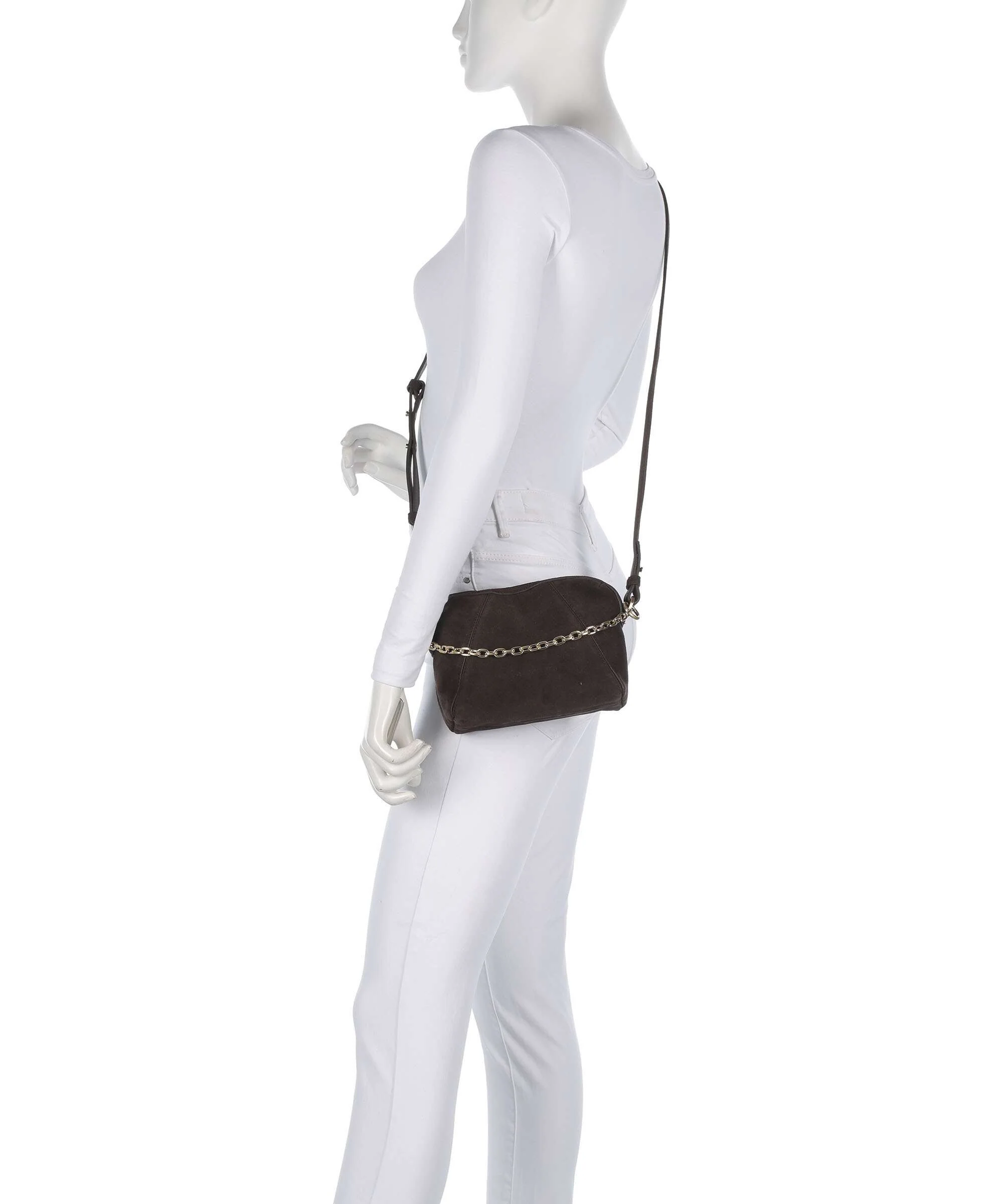Les Visionnaires Lynn Cozy Chain Crossbody bag dark brown - Image 3