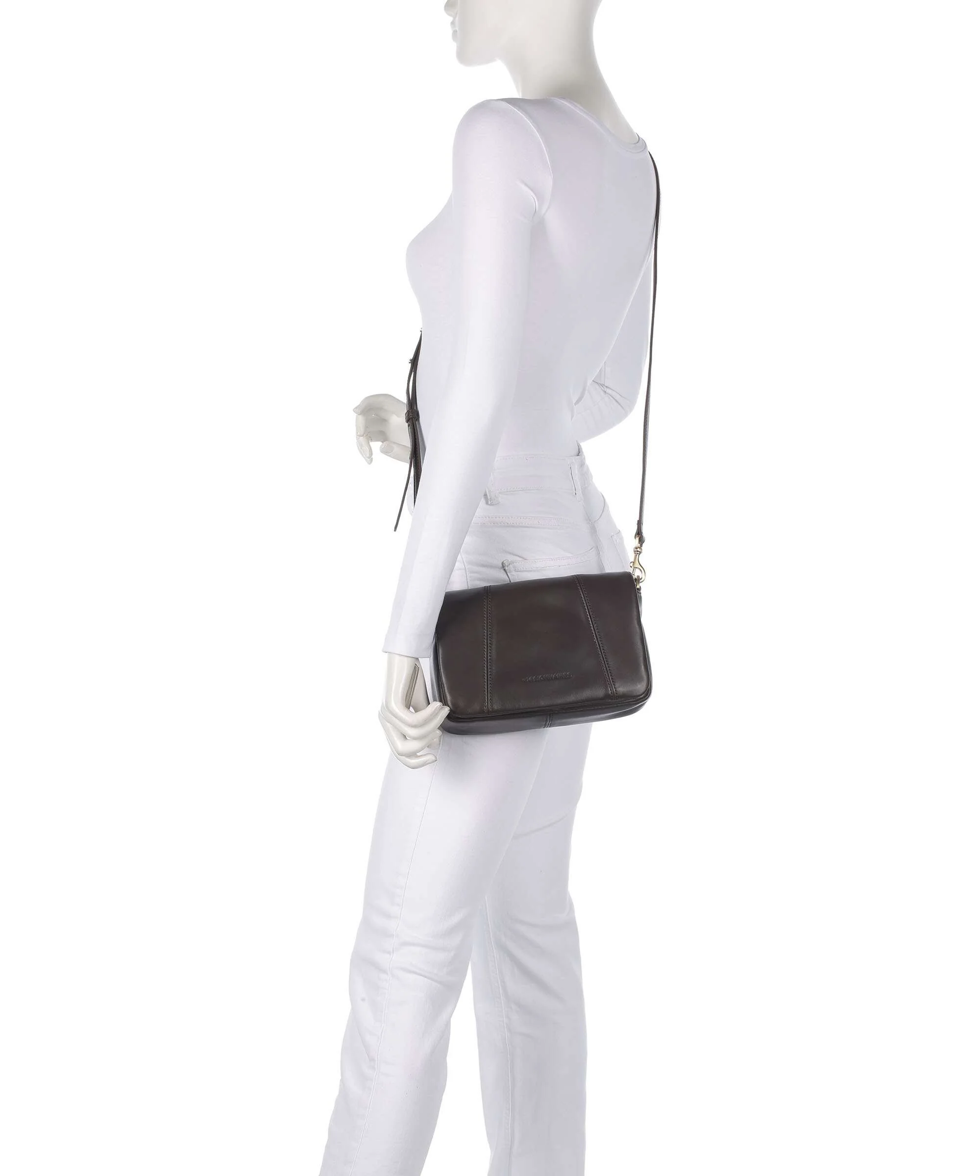 Les Visionnaires Mila Icon Silky Crossbody bag chocolate brown - Image 3
