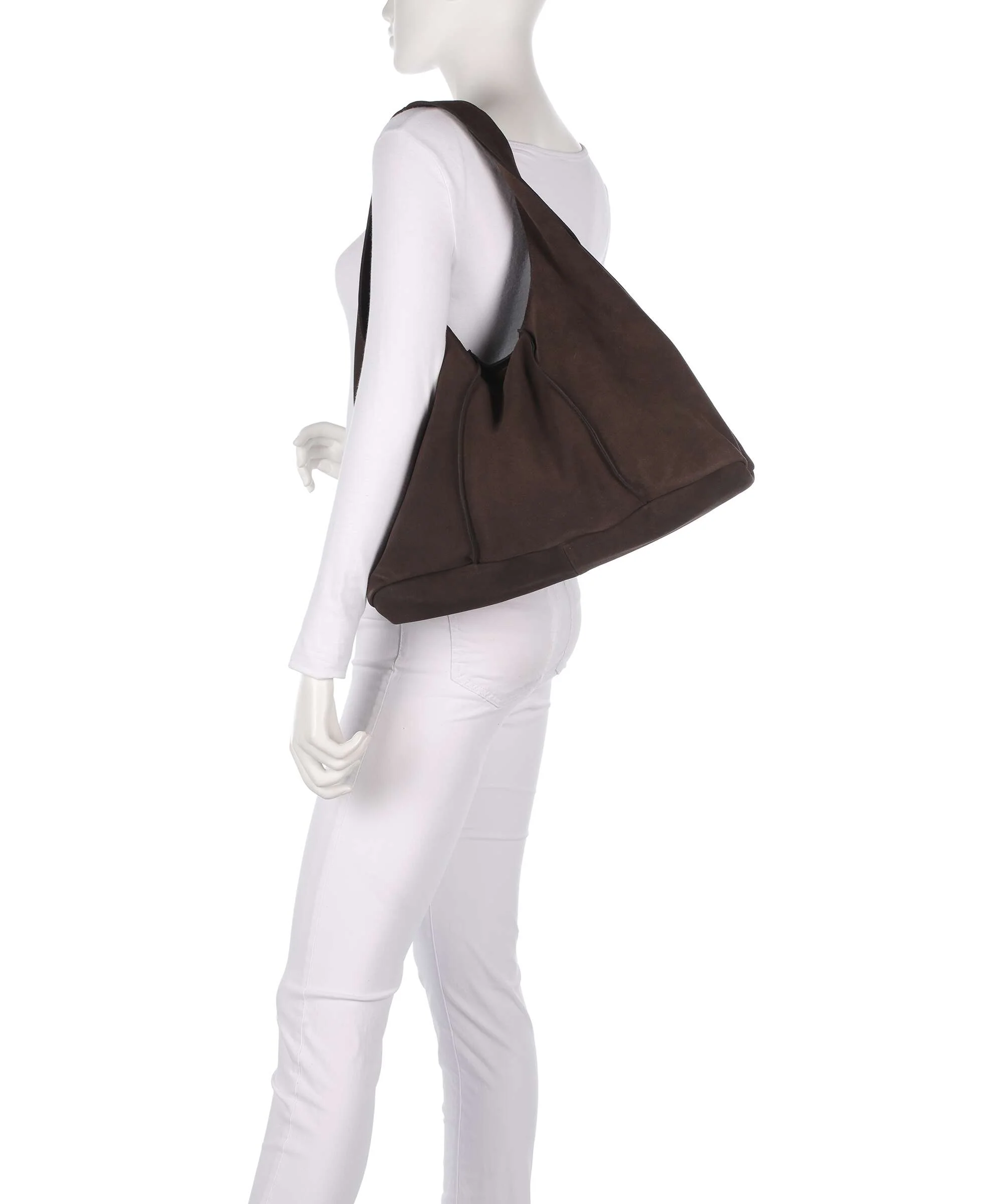 Les Visionnaires Paz Essential Cozy Hobo bag dark brown - Image 3