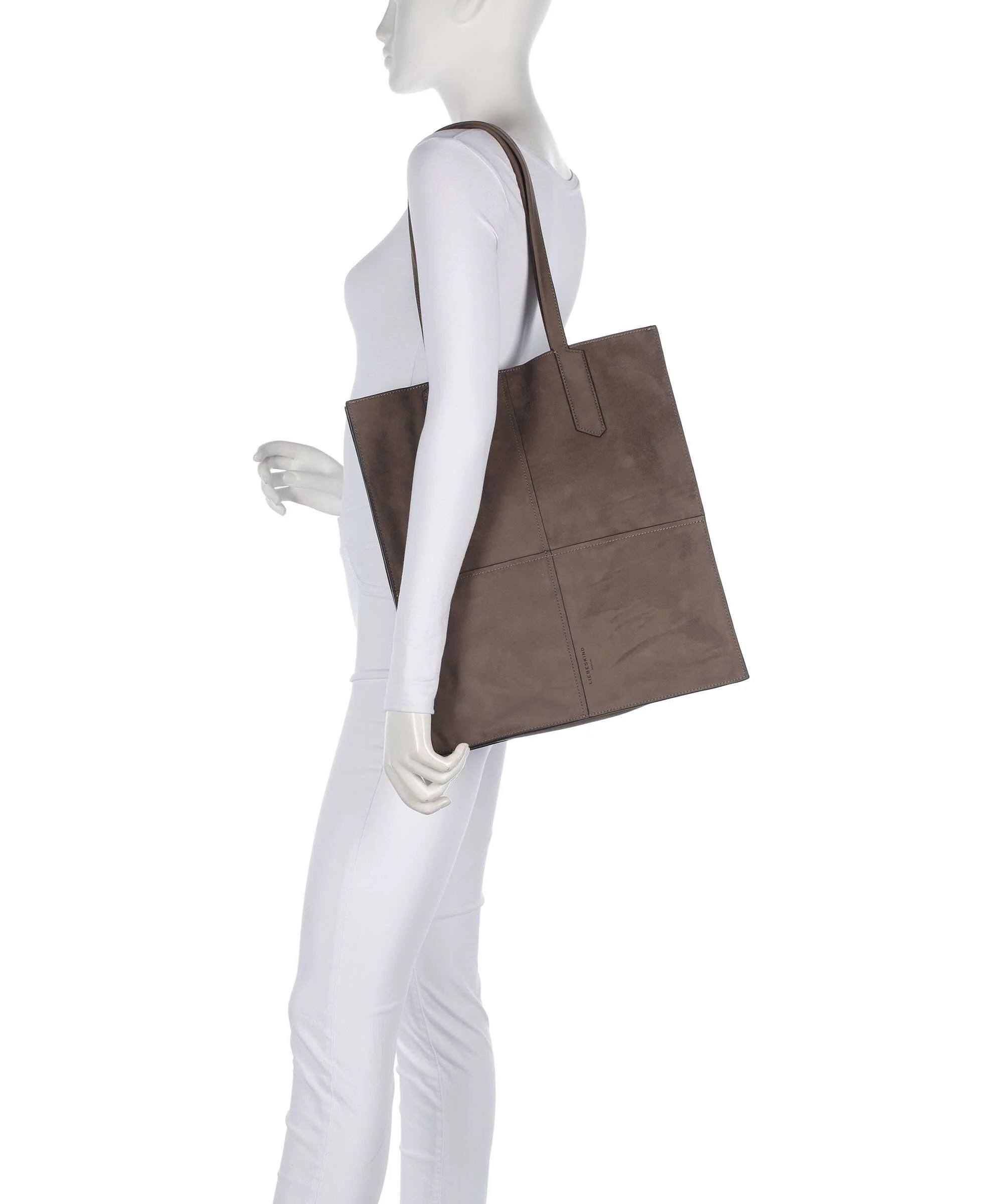 Liebeskind Amy Vegan Suede L Tote bag neutral grey - Image 3