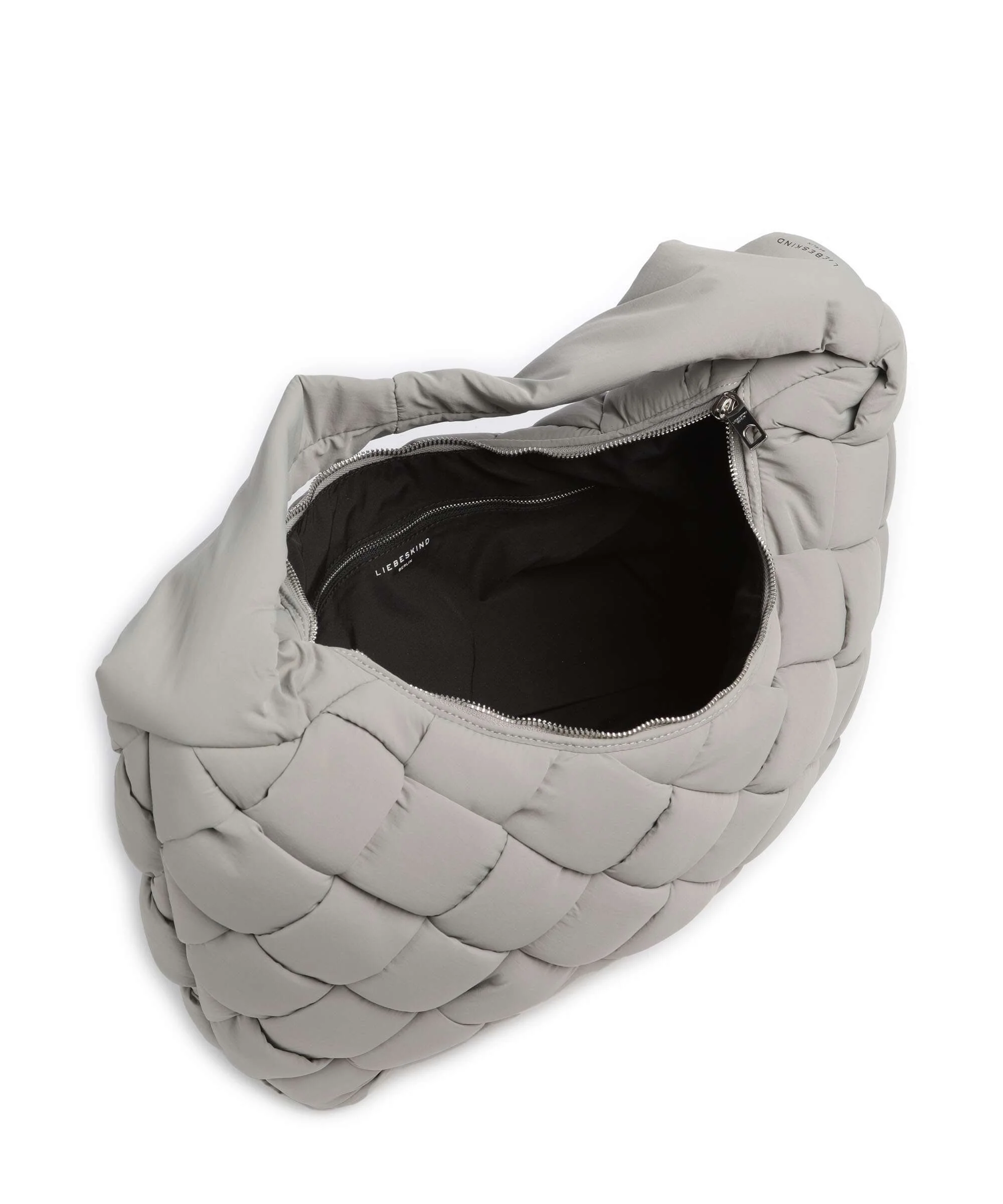 Liebeskind Bo Weaved Nylon L Hobo bag neutral grey - Image 6