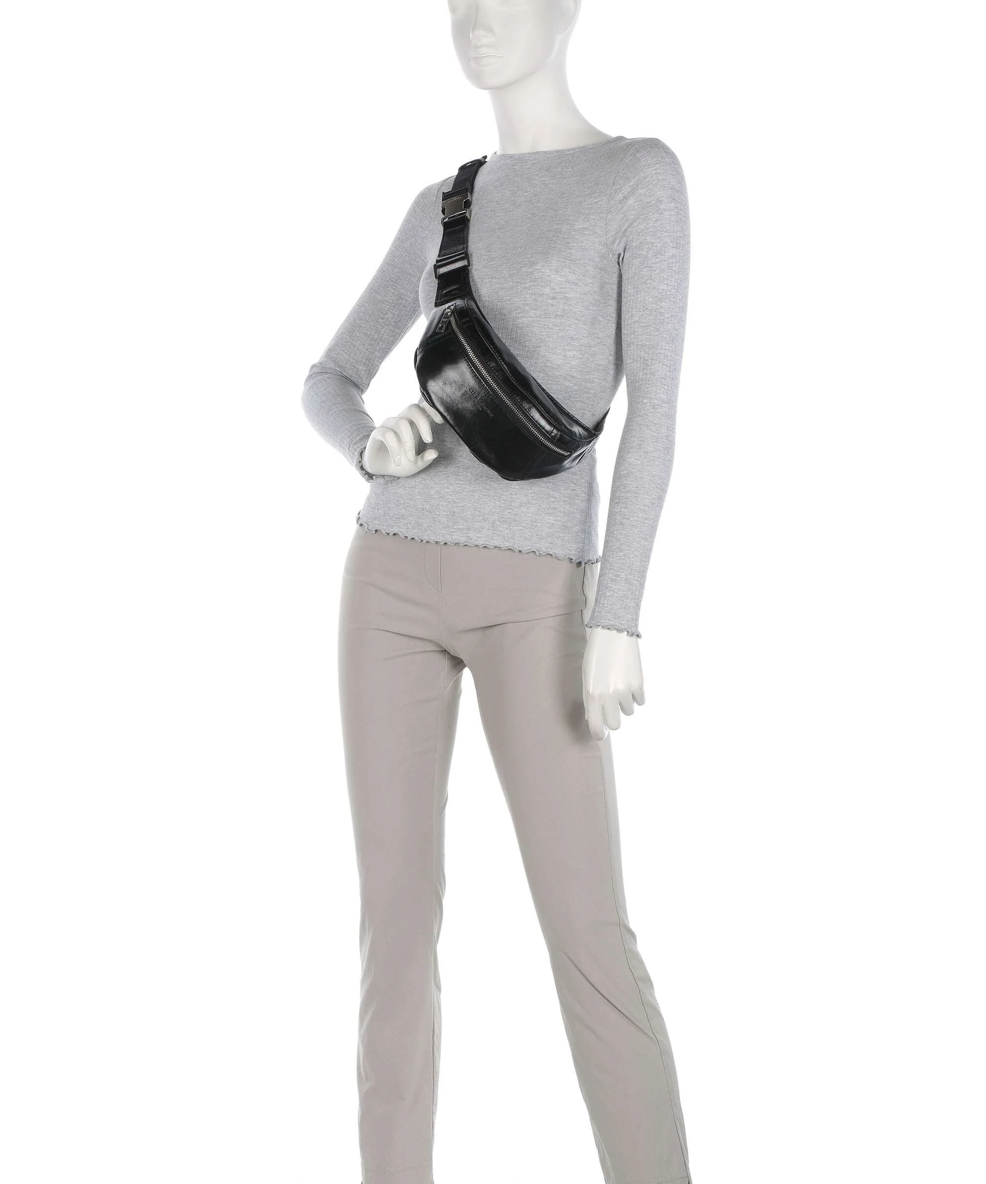 Liebeskind Chudy Paper Touch Crinkle S Belt bag black - Image 3