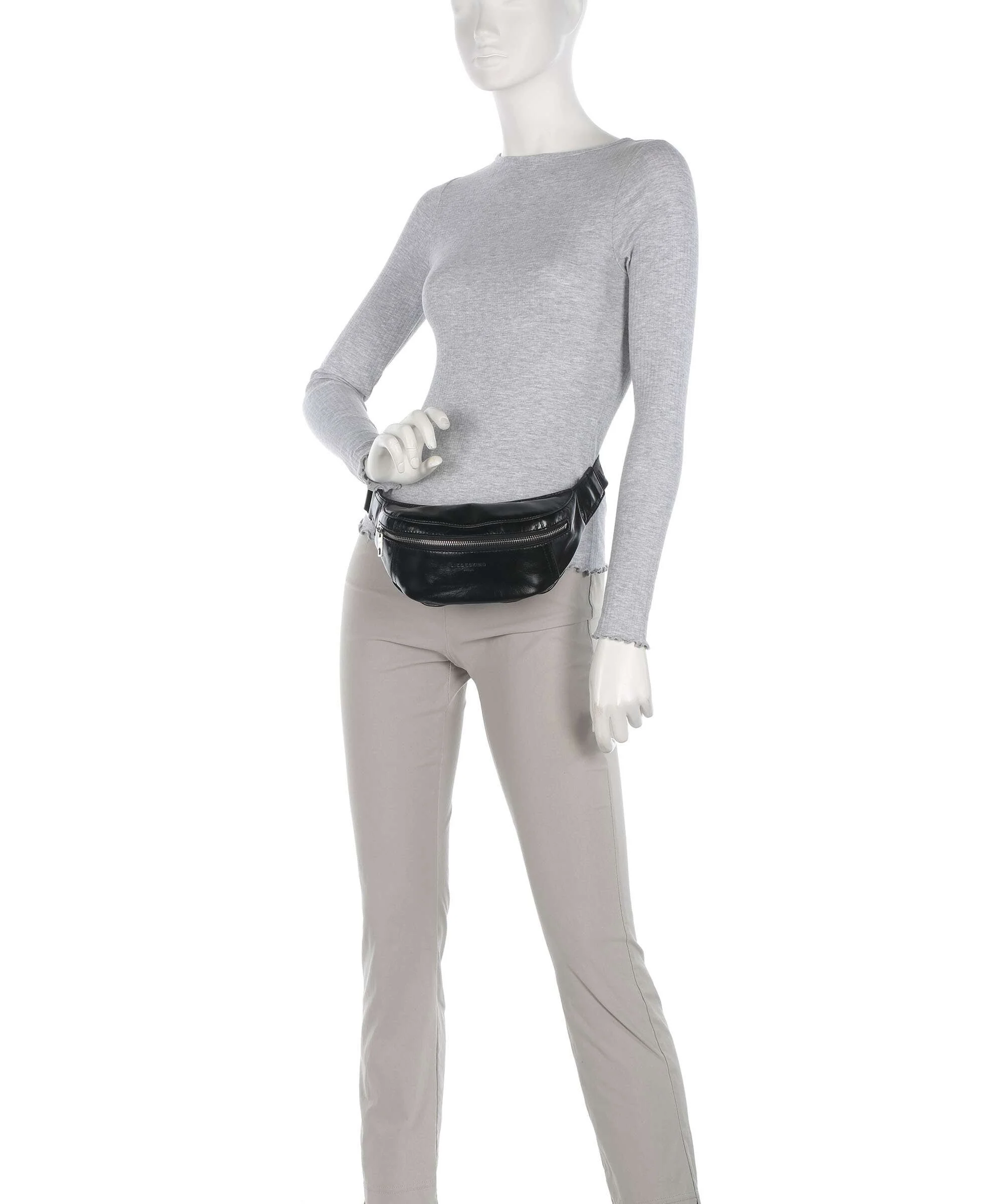Liebeskind Chudy Paper Touch Crinkle S Belt bag black - Image 4