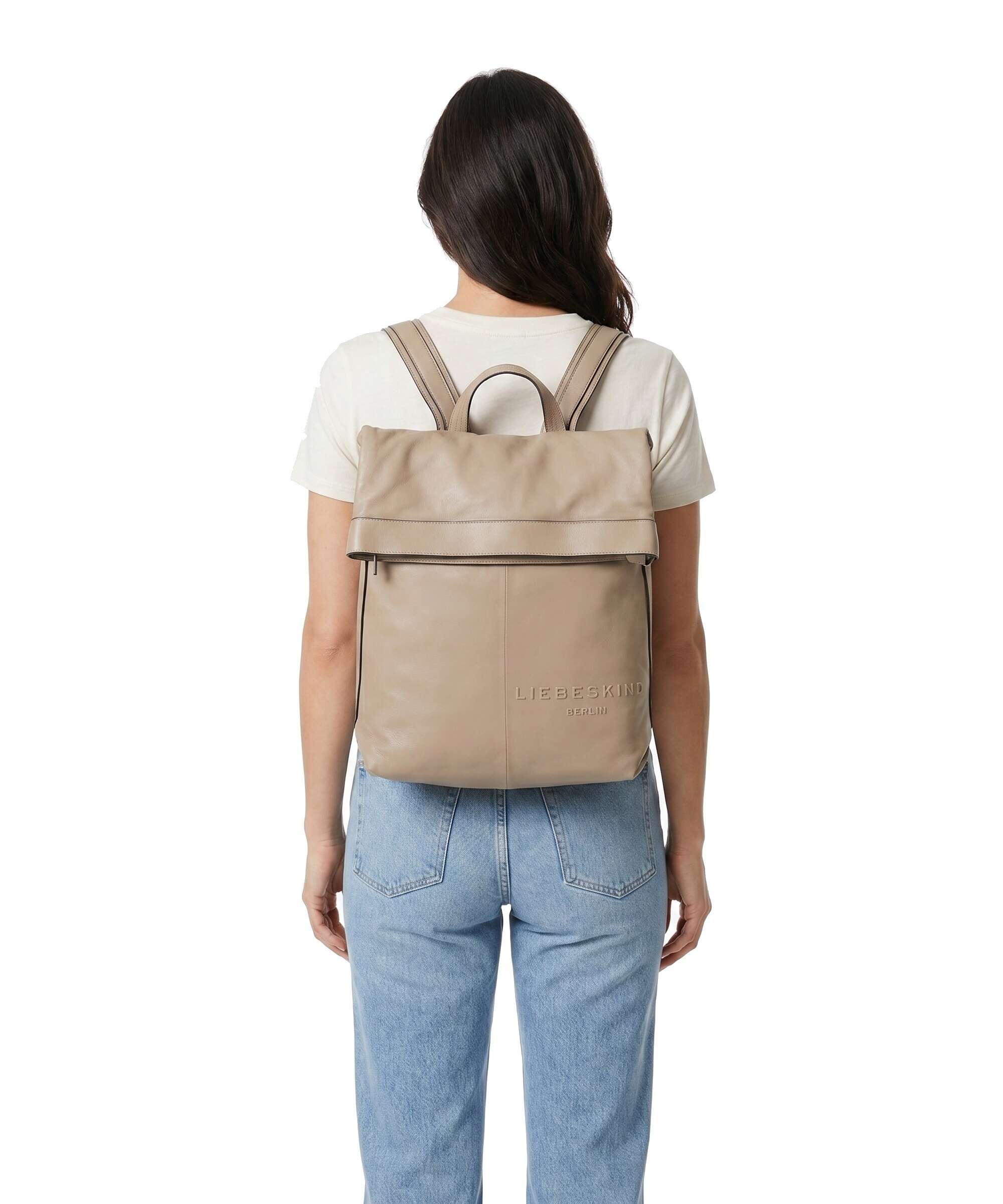 Liebeskind Elvira Sheep Natural L Rolltop backpack stone - Image 3