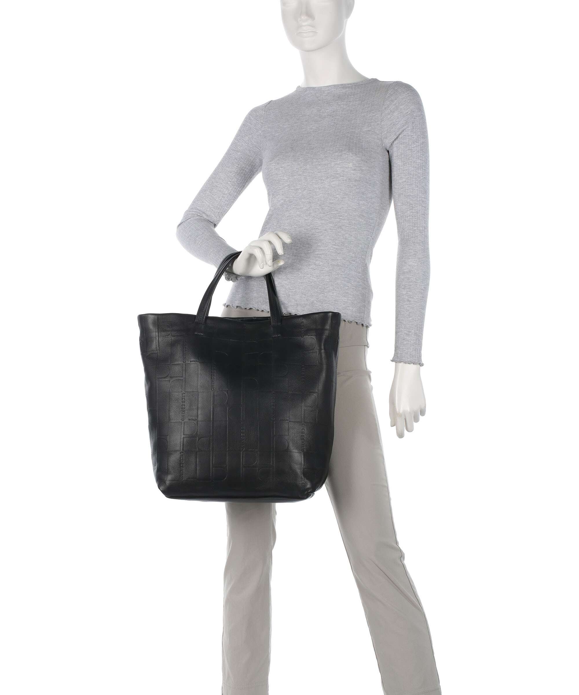 Liebeskind Hera Monogram Sheep Natural L Handbag black - Image 3