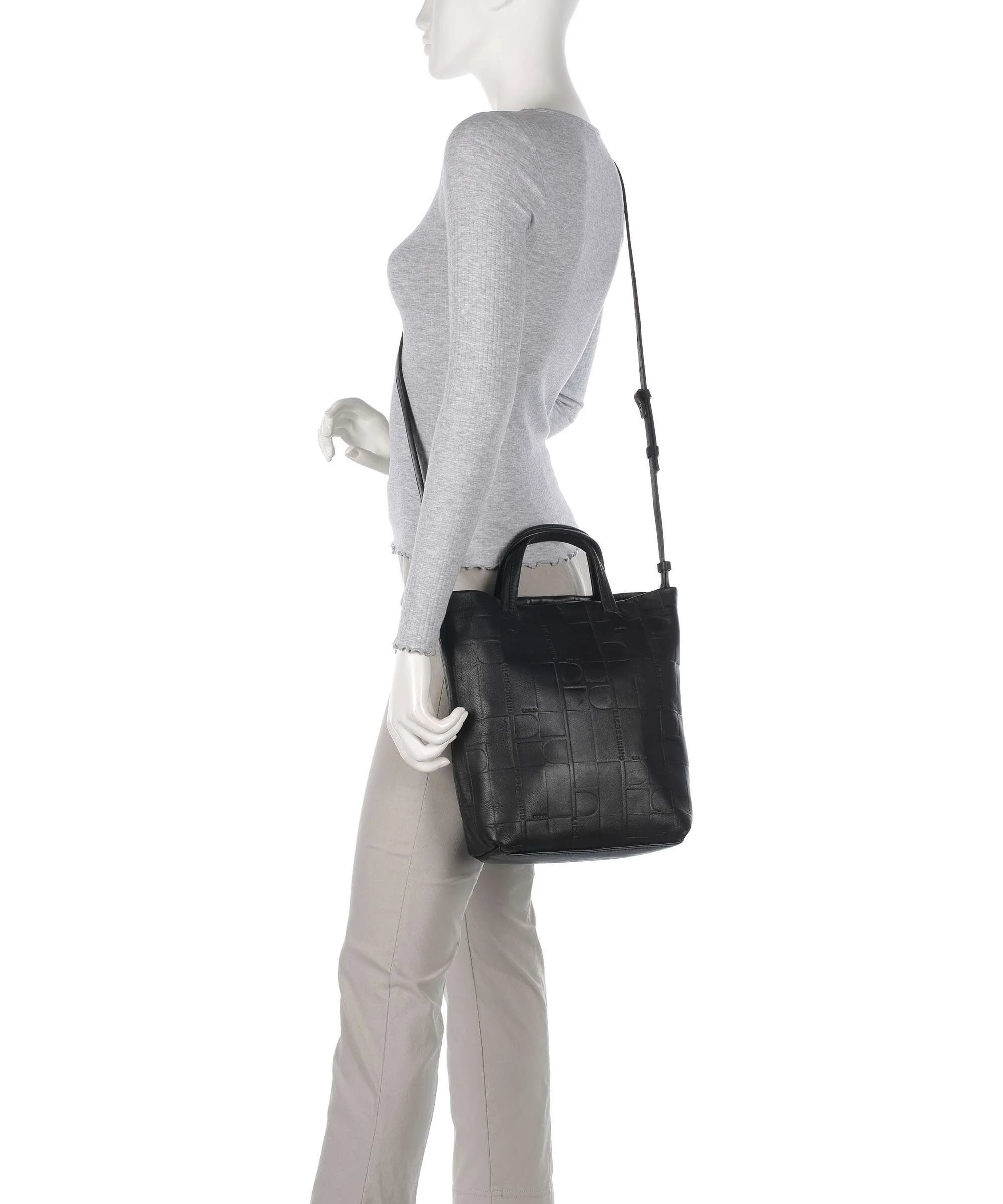 Liebeskind Hera Monogram Sheep Natural M Handbag black - Image 3