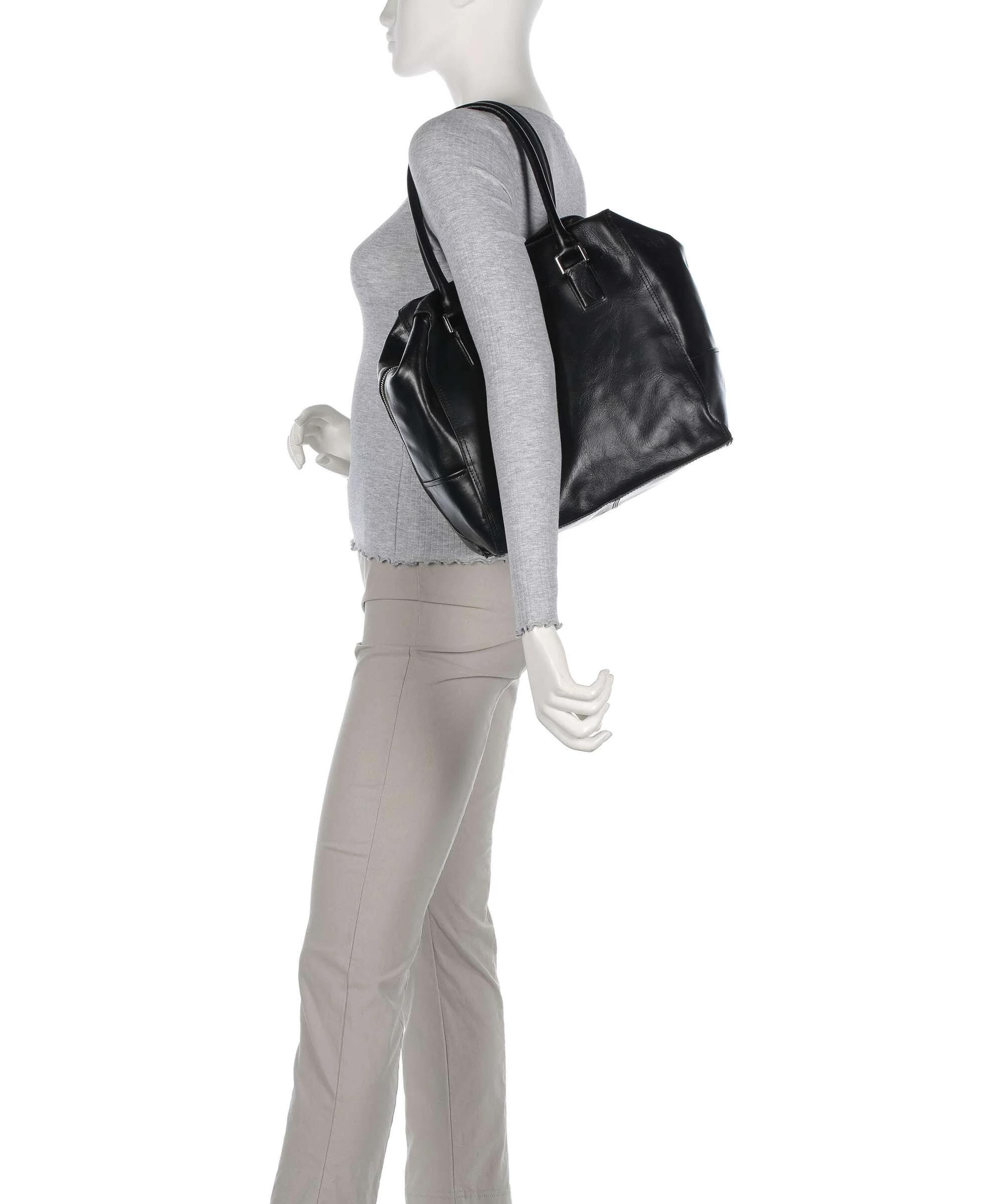 Liebeskind Kayla Lack Distressed M Tote bag black - Image 3