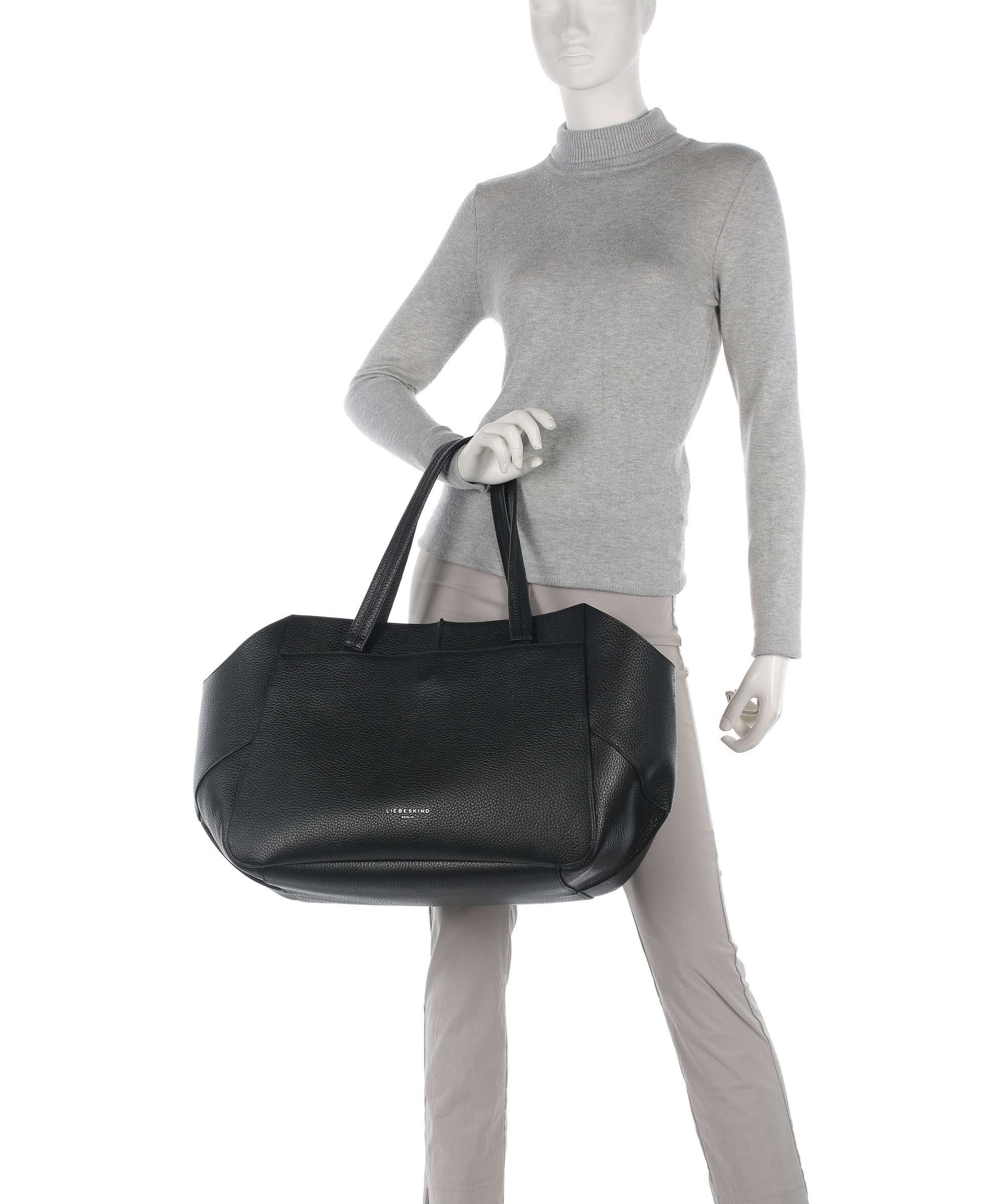 Liebeskind Lilly Heavy Pebble XL Tote bag black - Image 3