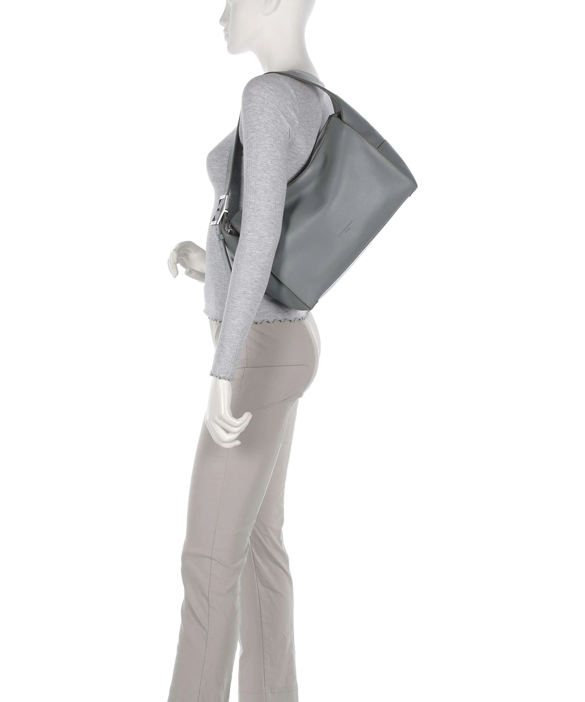 Liebeskind Lou Calf Optic M Hobo bag grigio - Image 3