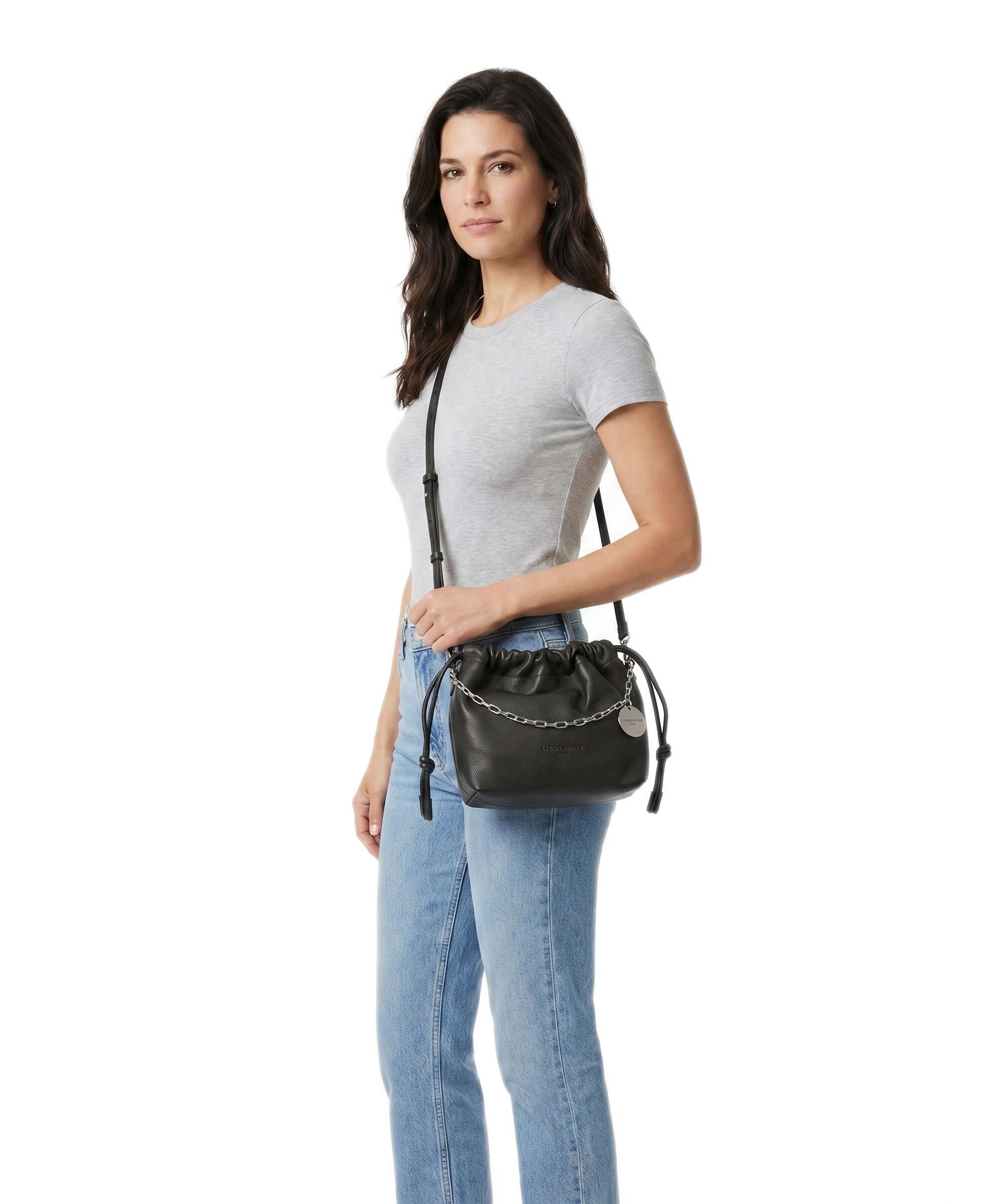 Liebeskind Lya II Small Pebble S Bucket bag deep soil - Image 3