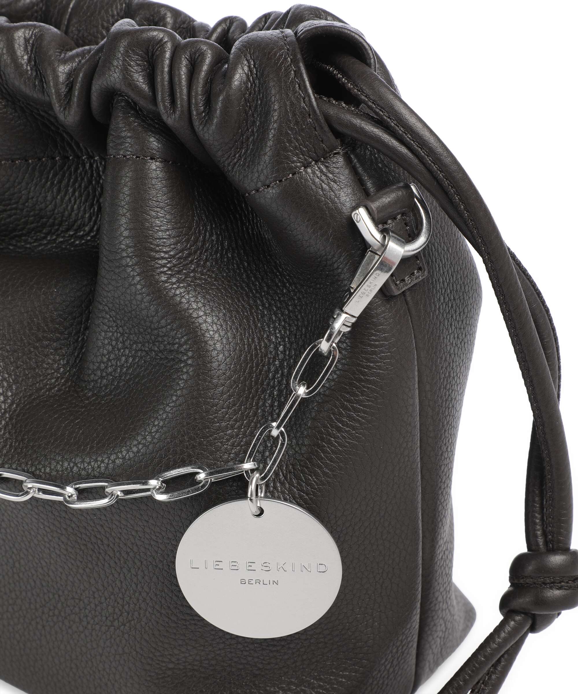 Liebeskind Lya II Small Pebble S Bucket bag deep soil - Image 4