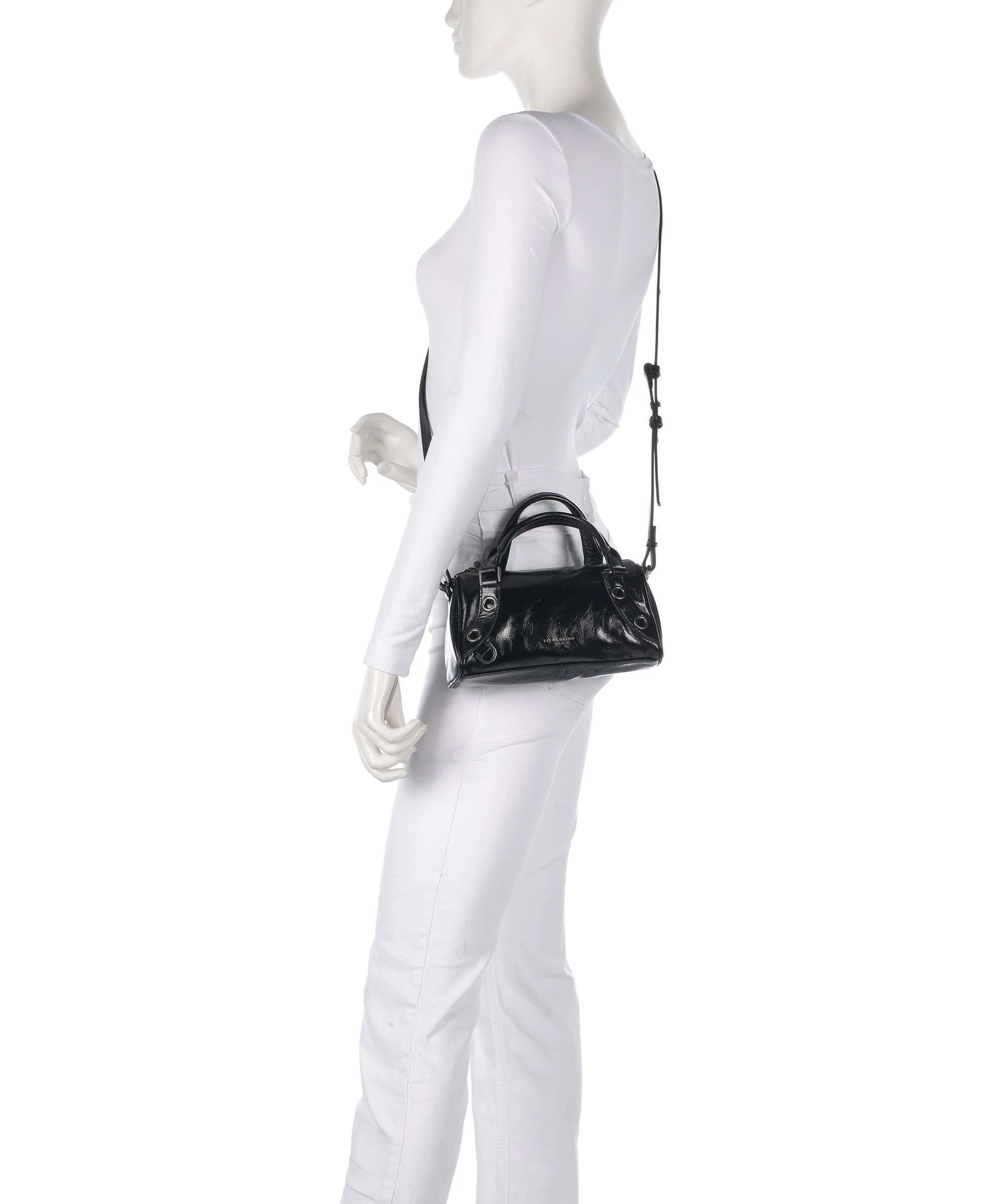 Liebeskind Nika Lack Distressed S Handbag black - Image 3