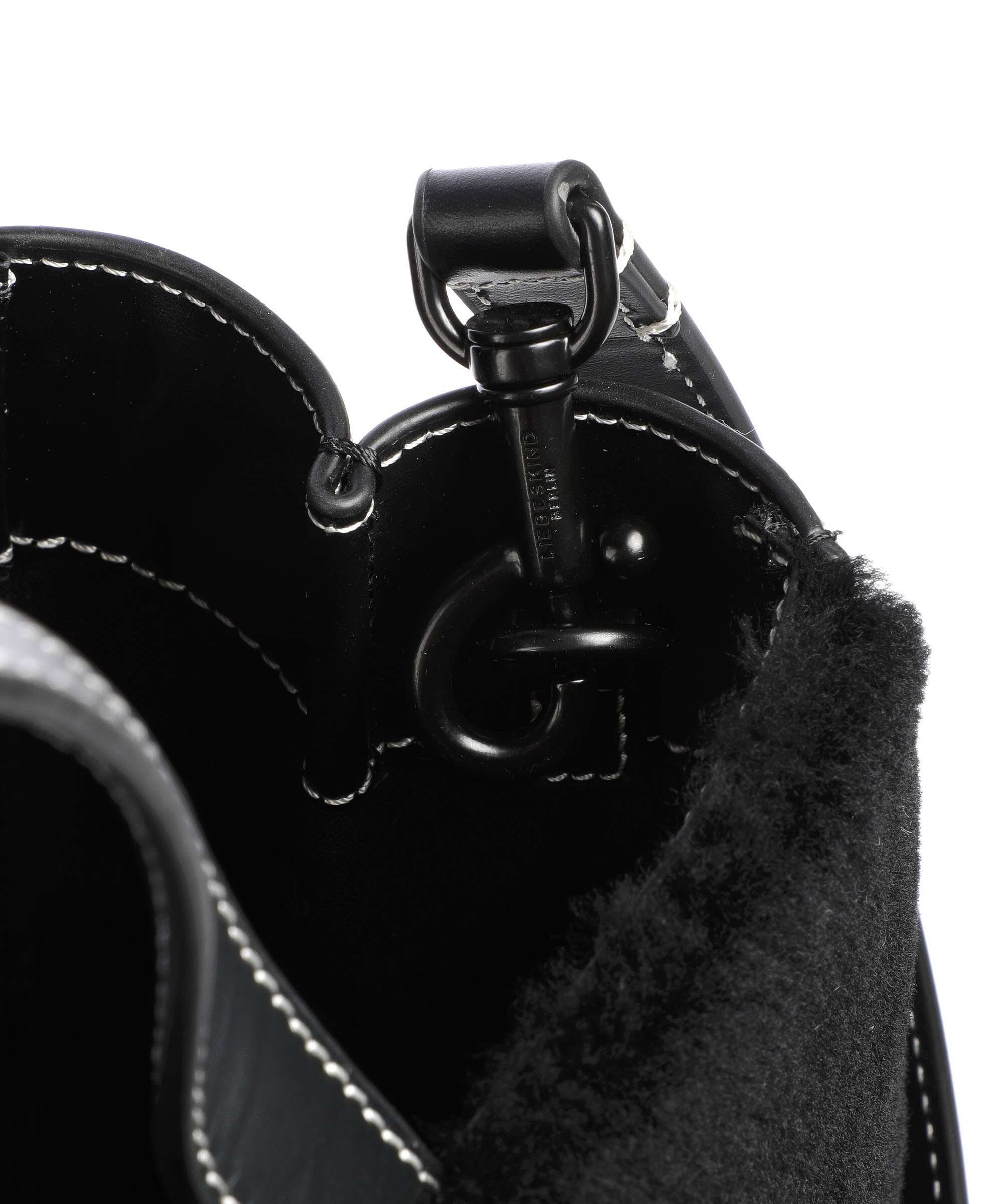 Liebeskind Paper Bag Shearling M Handbag black - Image 4
