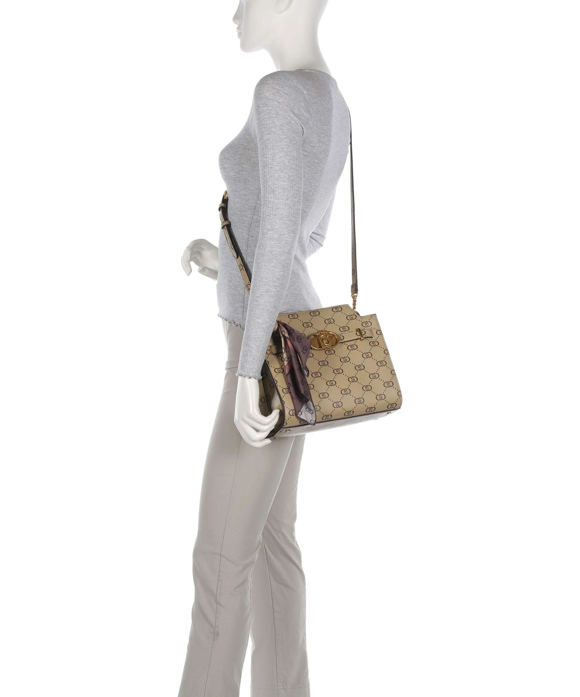Liu Jo Nadie Shoulder bag tortora/logo - Image 4