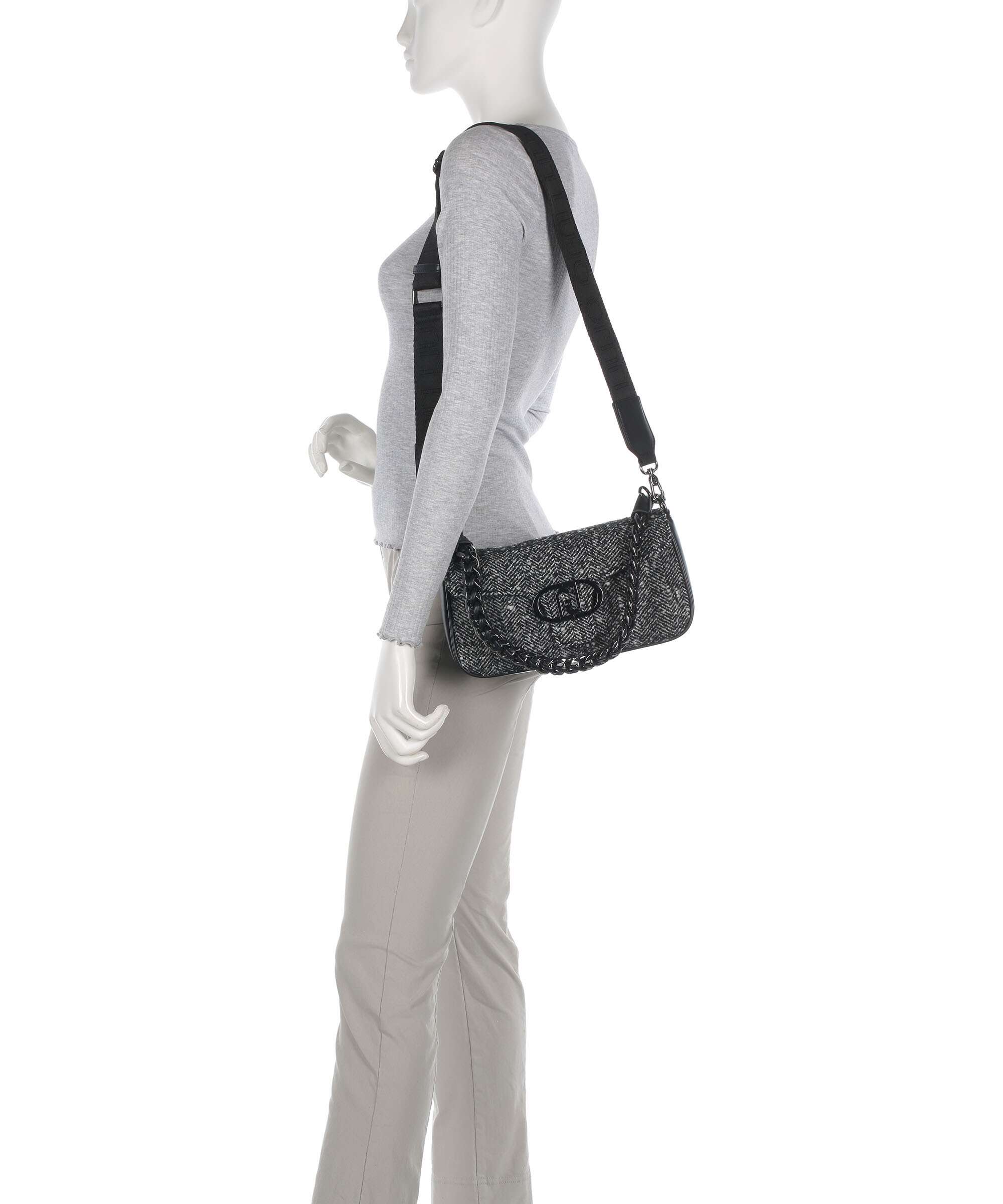 Liu Jo Rubino Shoulder bag black/white chevron - Image 4