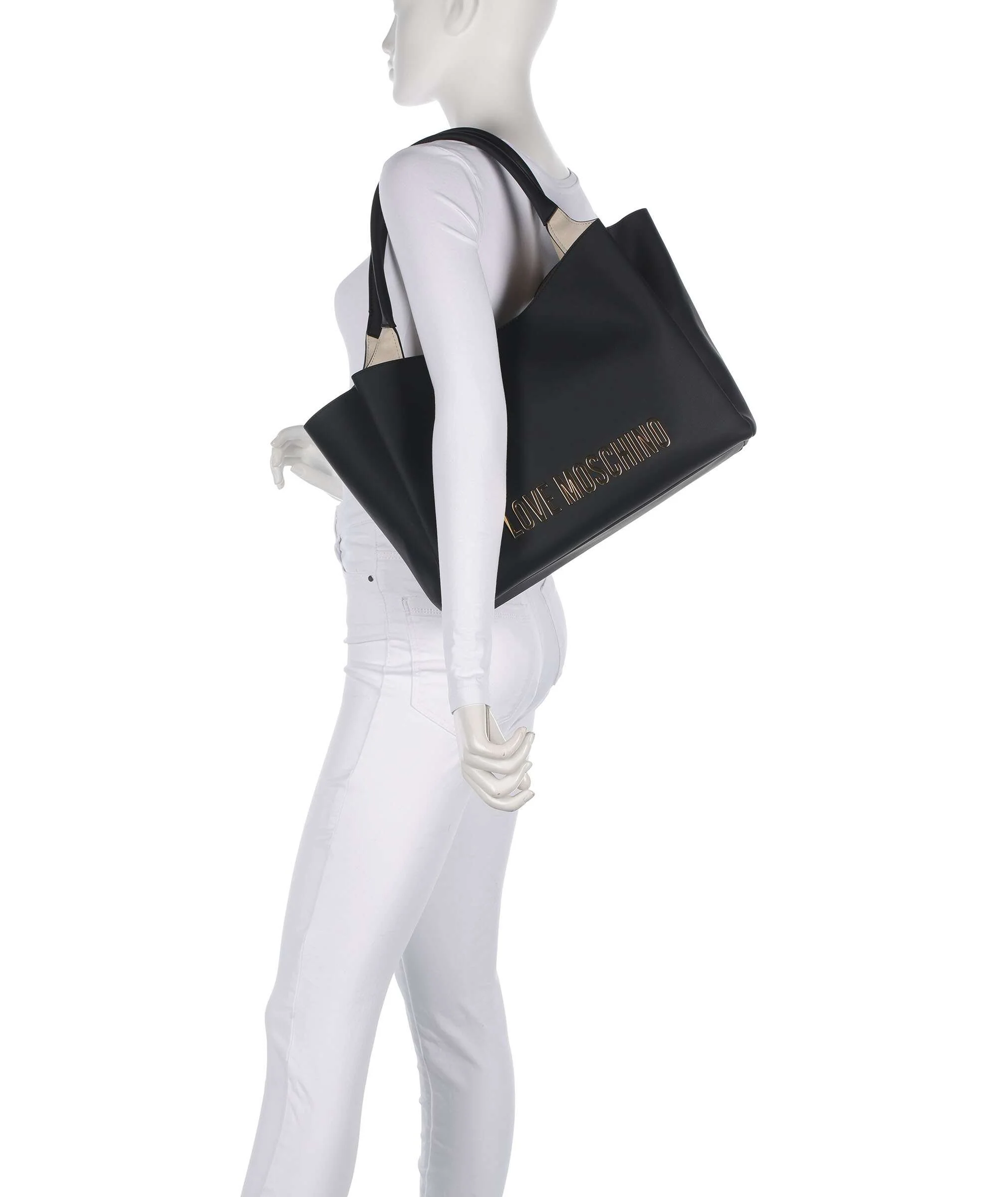 Love Moschino Bold Love Tote bag black - Image 3