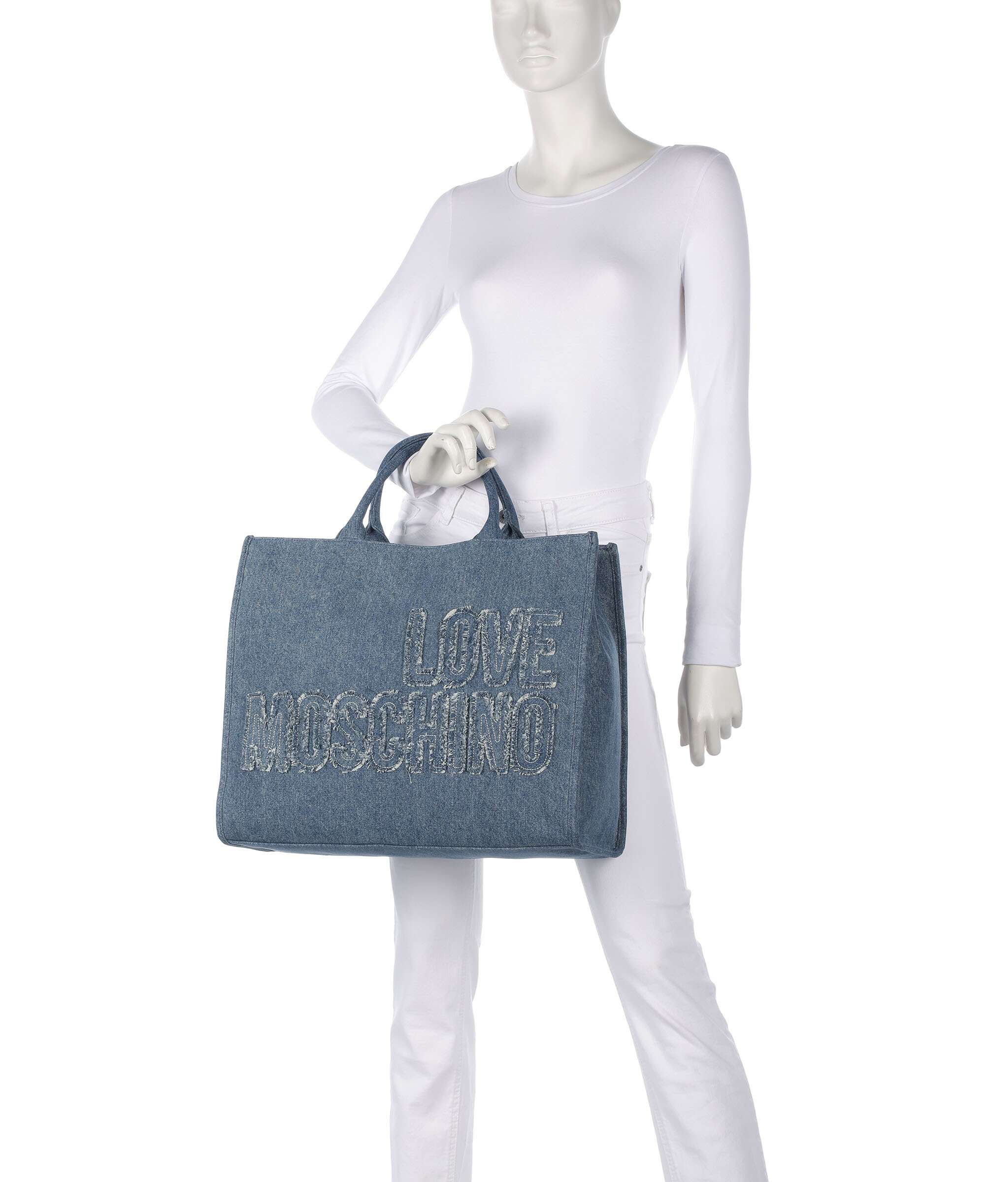 Love Moschino Denim Handbag blu - Image 3