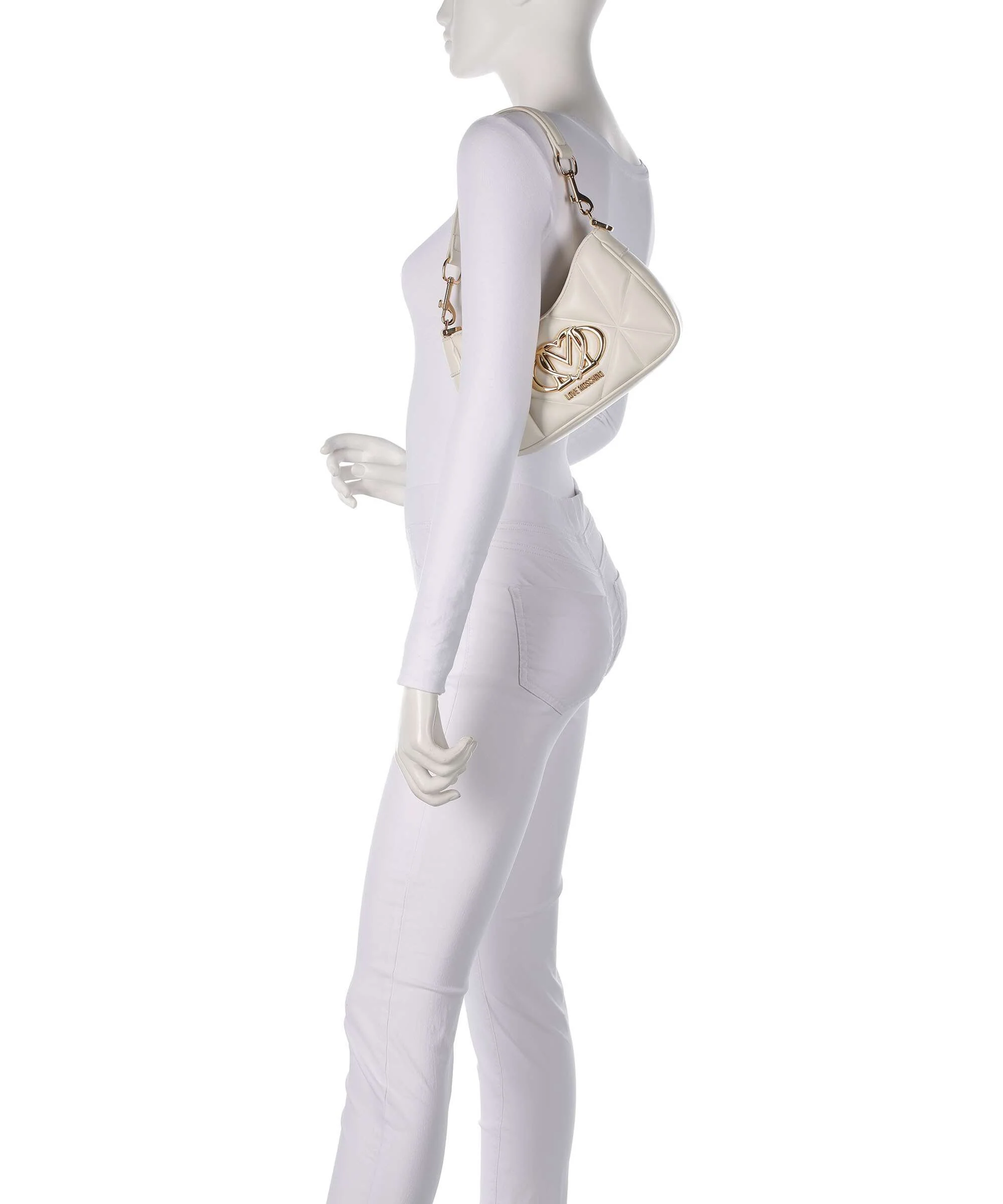 Love Moschino Embossed Q Shoulder bag ivory - Image 3