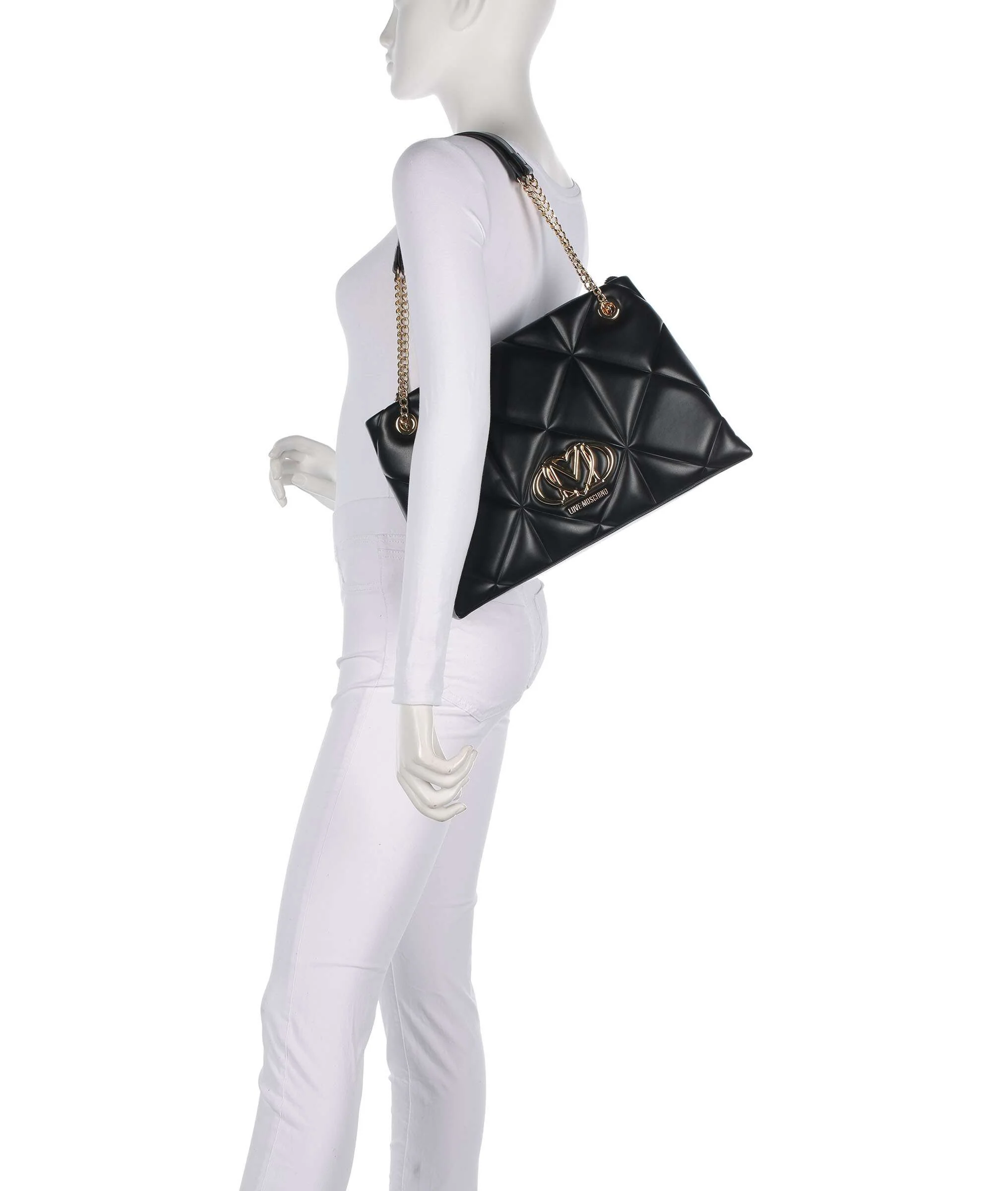 Love Moschino Embossed Q Tote bag black - Image 3