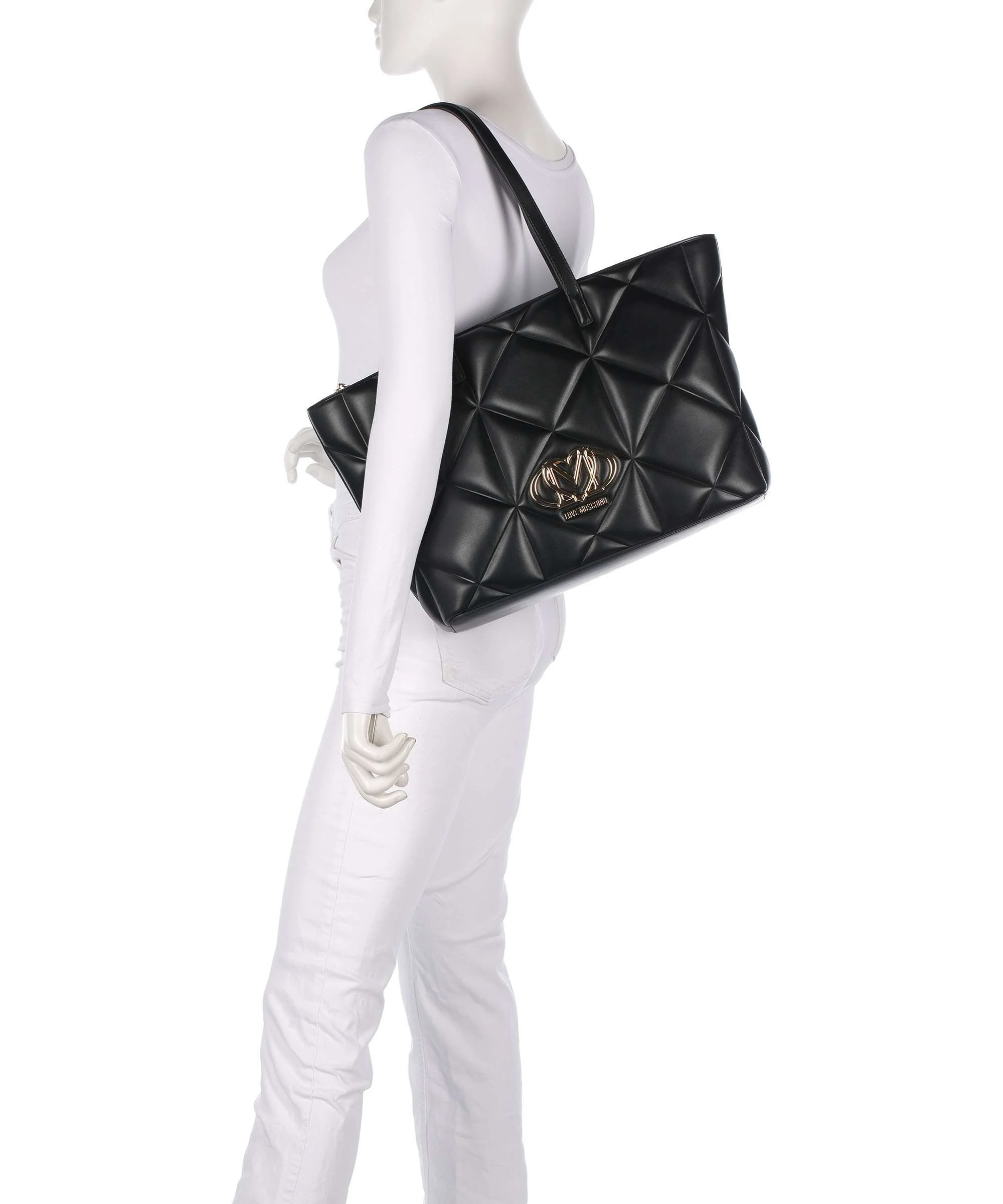 Love Moschino Embossed Q Tote bag black - Image 3