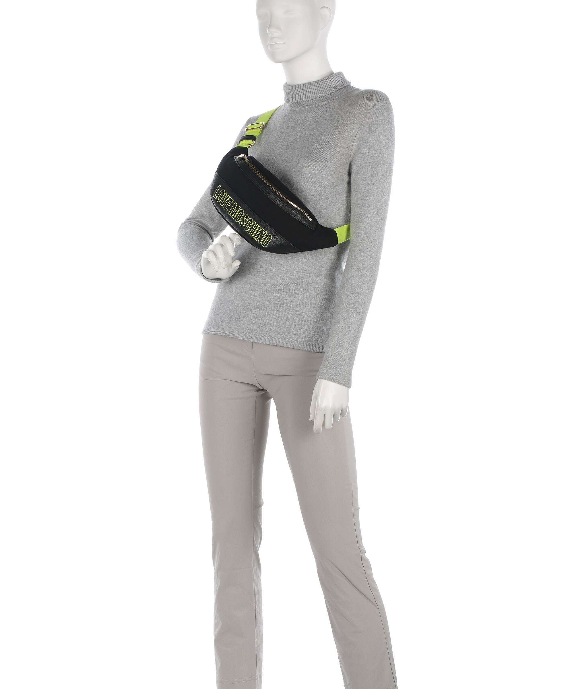 Love Moschino Free Time Belt bag nero/lime - Image 3