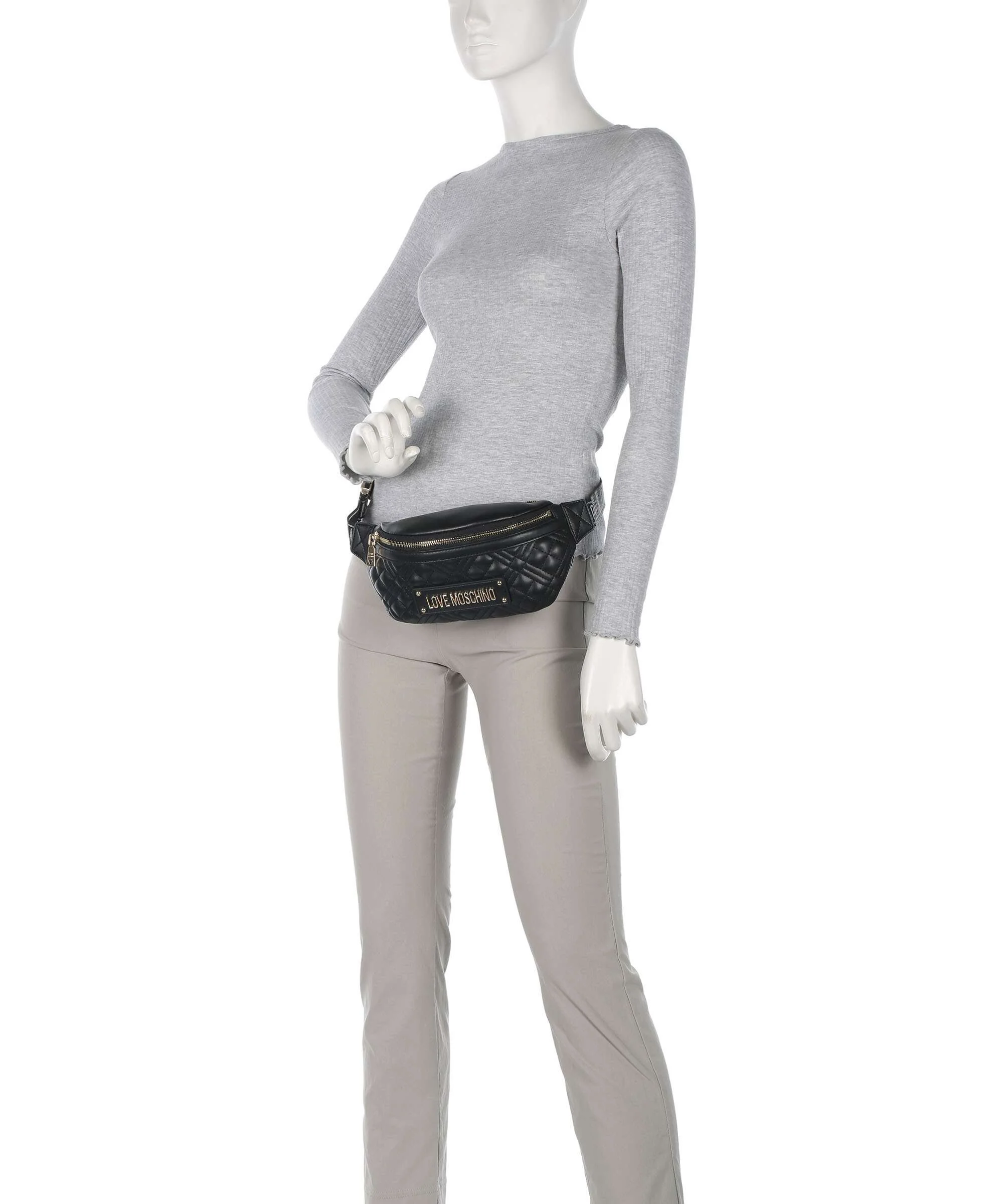 Love Moschino Quilted Belt bag nero - Image 3