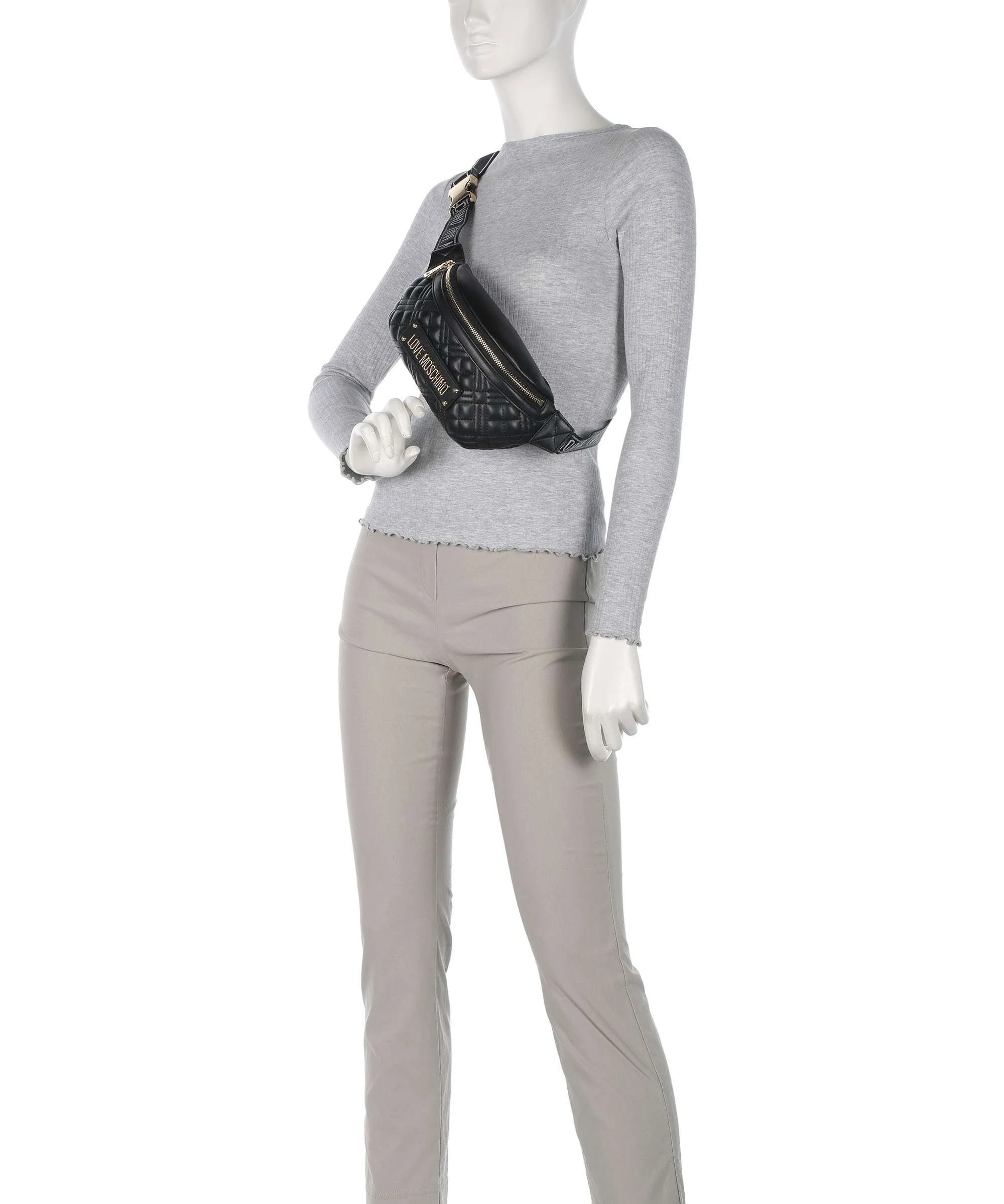 Love Moschino Quilted Belt bag nero - Image 4